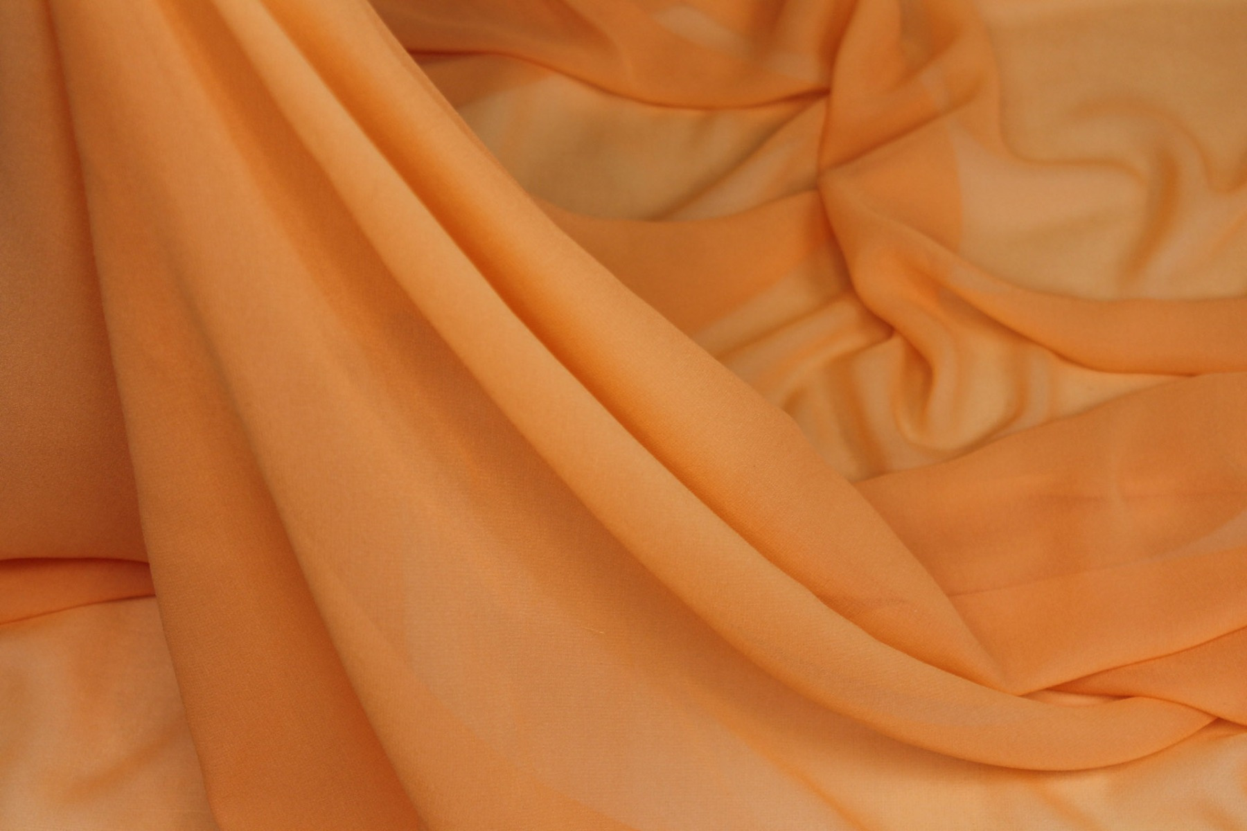Tangerine Silk Georgette - 112cm wide fabric, image 4 of 6