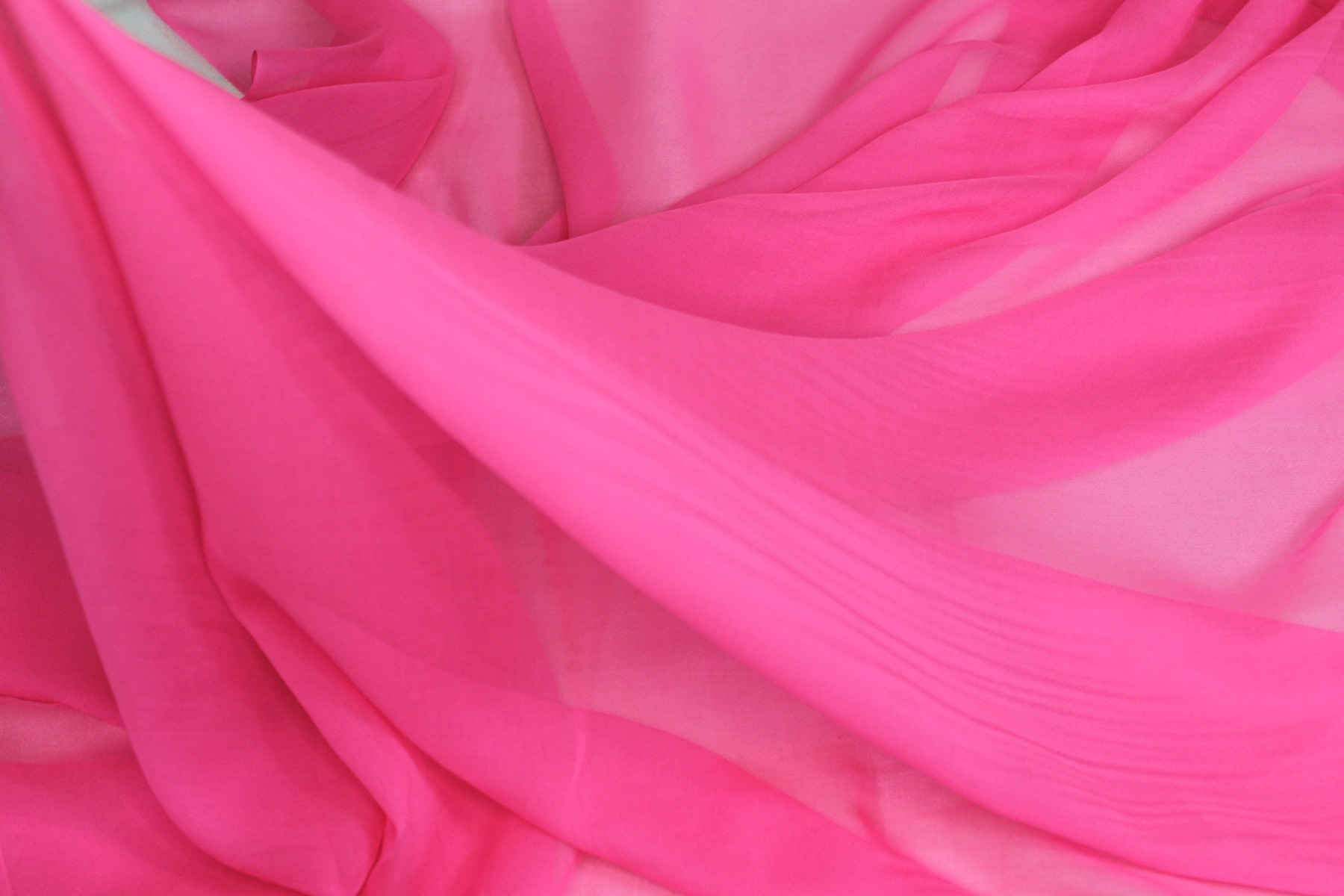 Neon Pink Silk Georgette - 112cm wide fabric, image 4 of 5