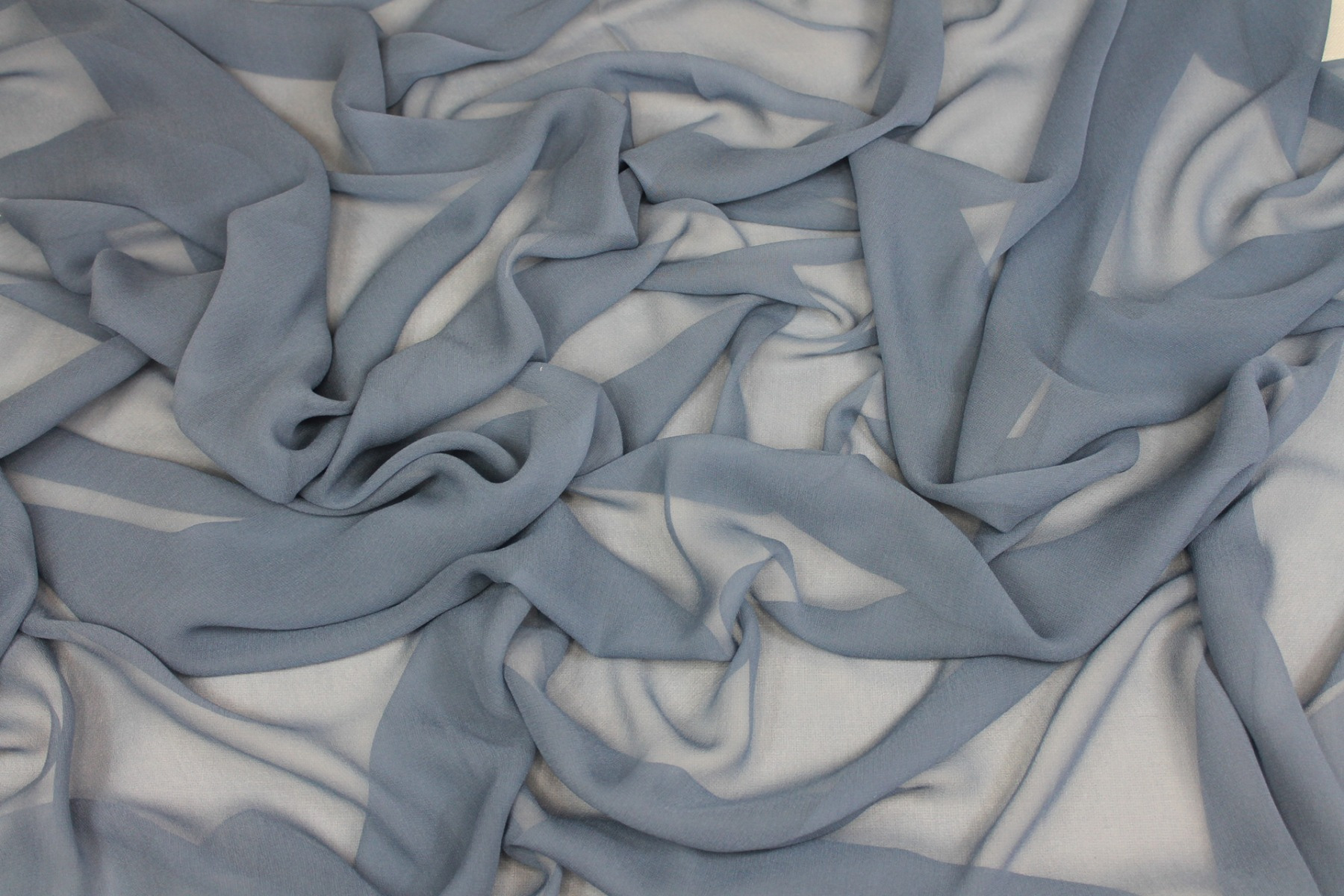 Bluebell Blue Silk Georgette - 135-140cm wide fabric, image 2 of 6