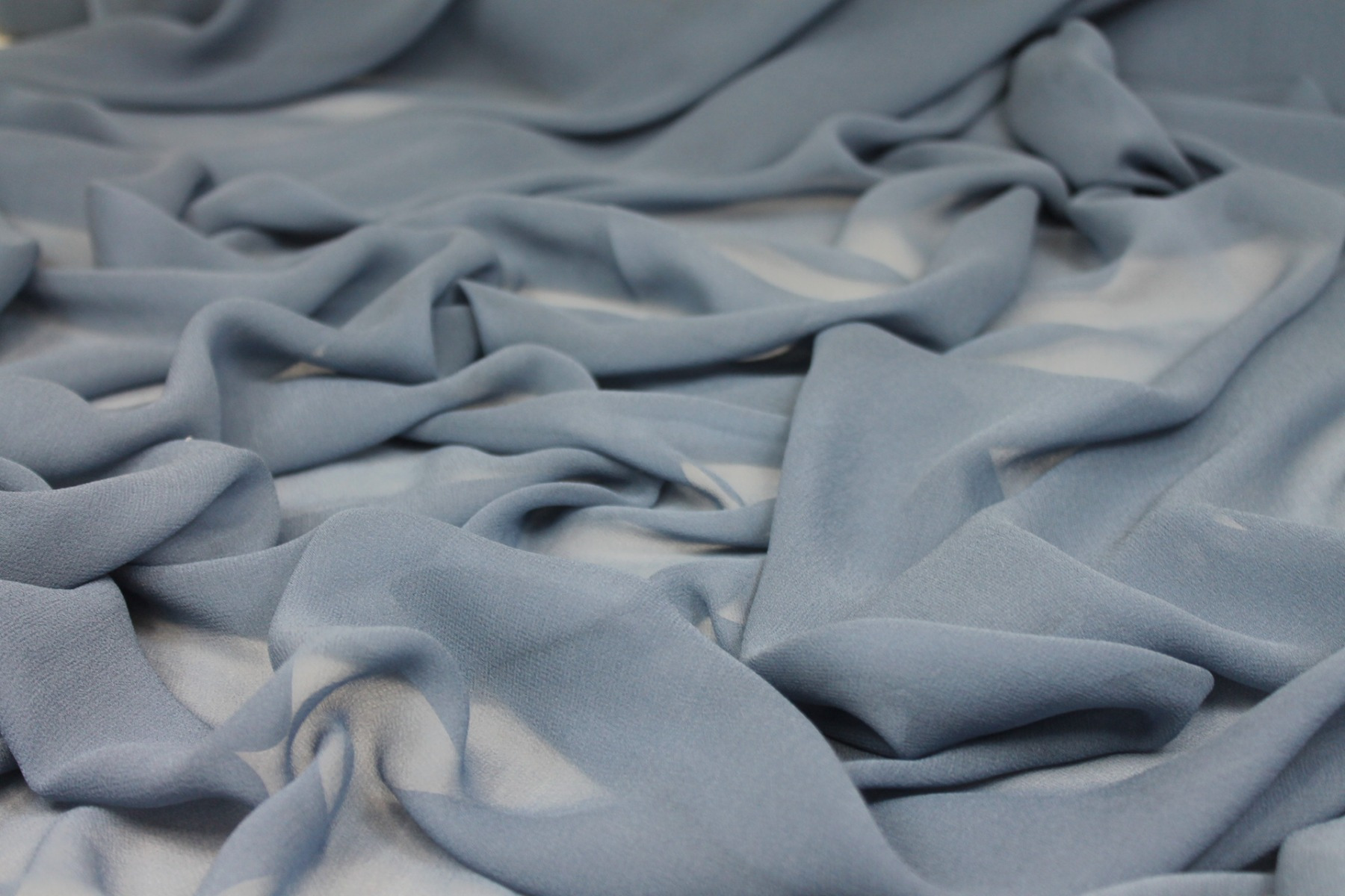 Bluebell Blue Silk Georgette - 135-140cm wide fabric