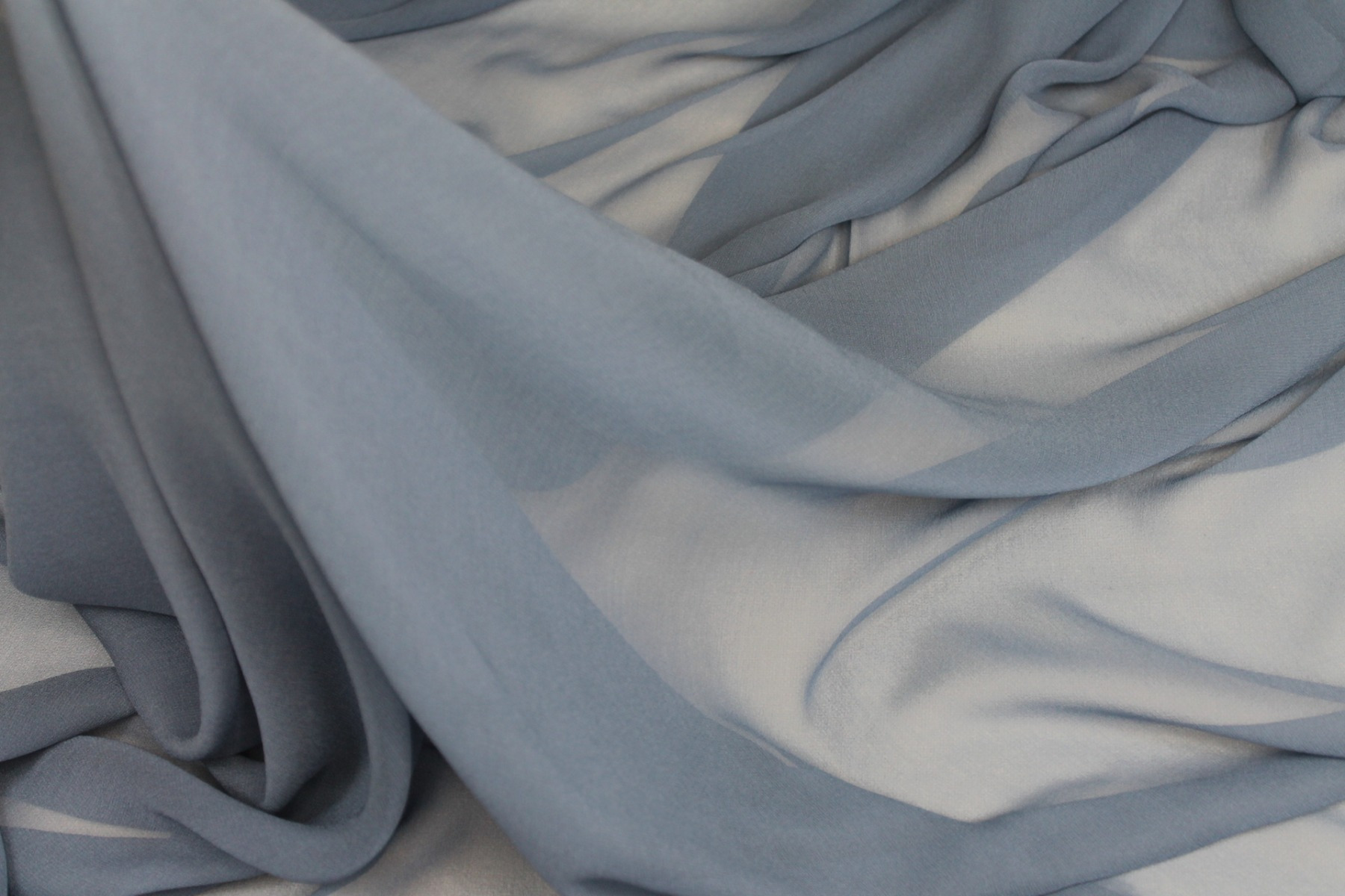 Bluebell Blue Silk Georgette - 135-140cm wide fabric, image 3 of 6