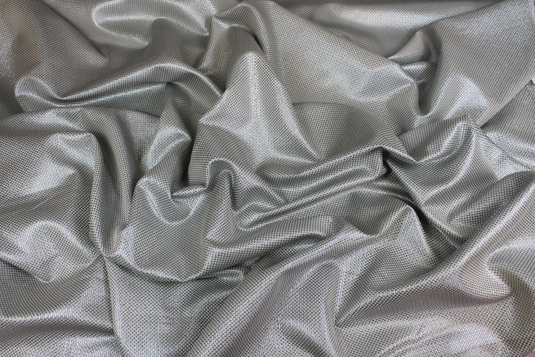 Metallic Texture Basket Weave - Blue Ivory fabric, image 3 of 9