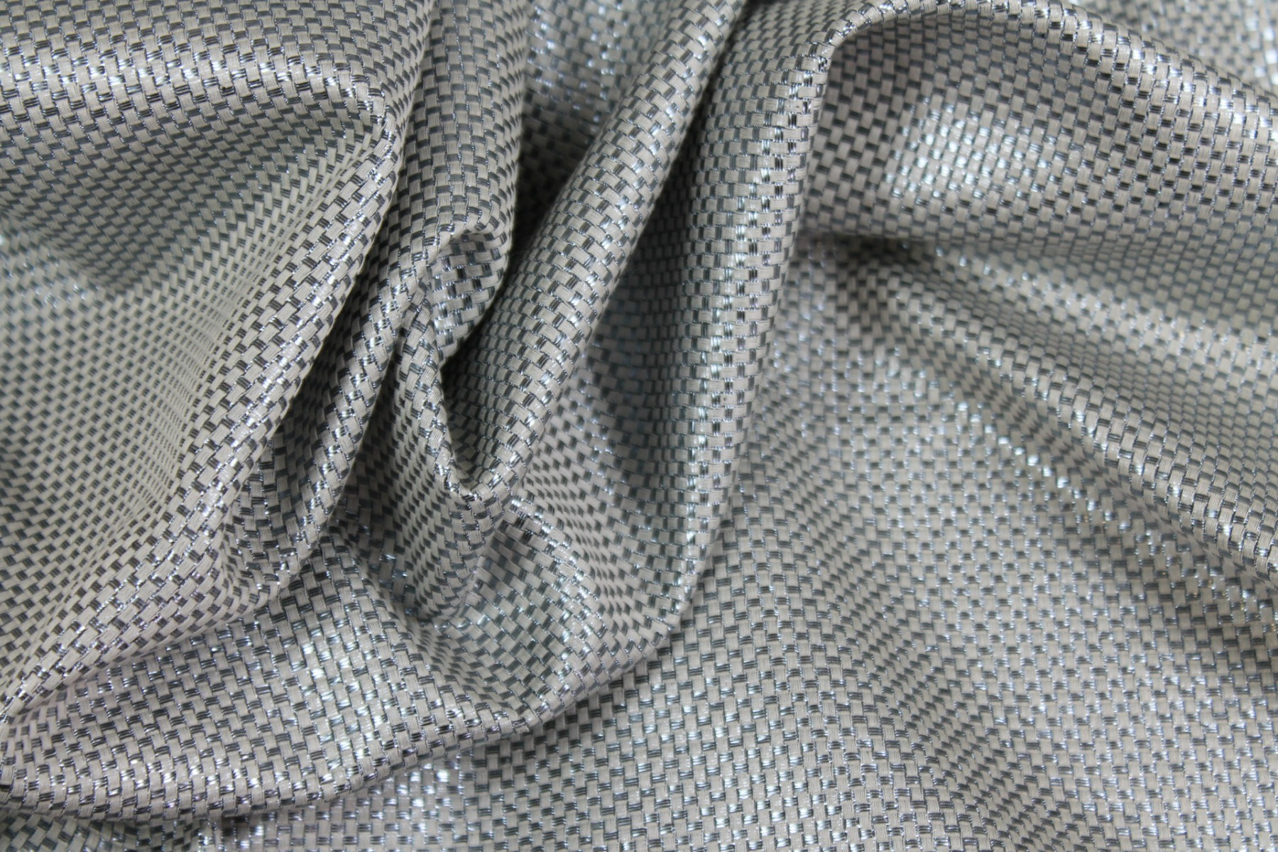 Metallic Texture Basket Weave - Blue Ivory fabric, image 5 of 9
