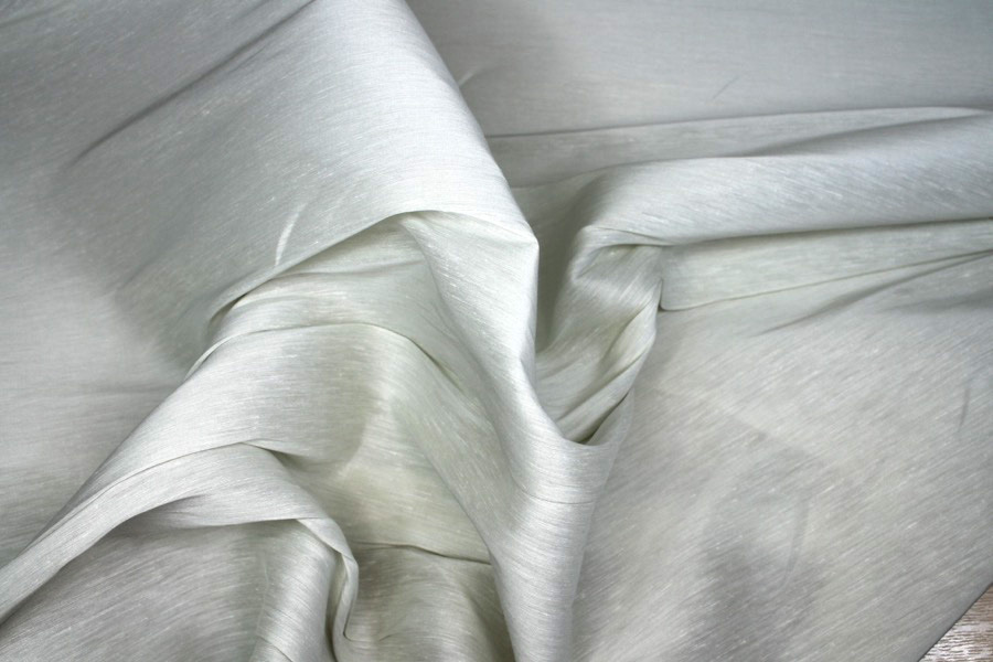 Pale Mint Fine Crisp Silk Linen fabric, image 3 of 4