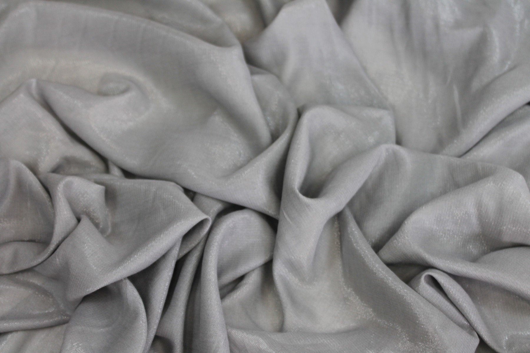 Soft Sheer Lurex Fabric - Grey, image 2 of 7