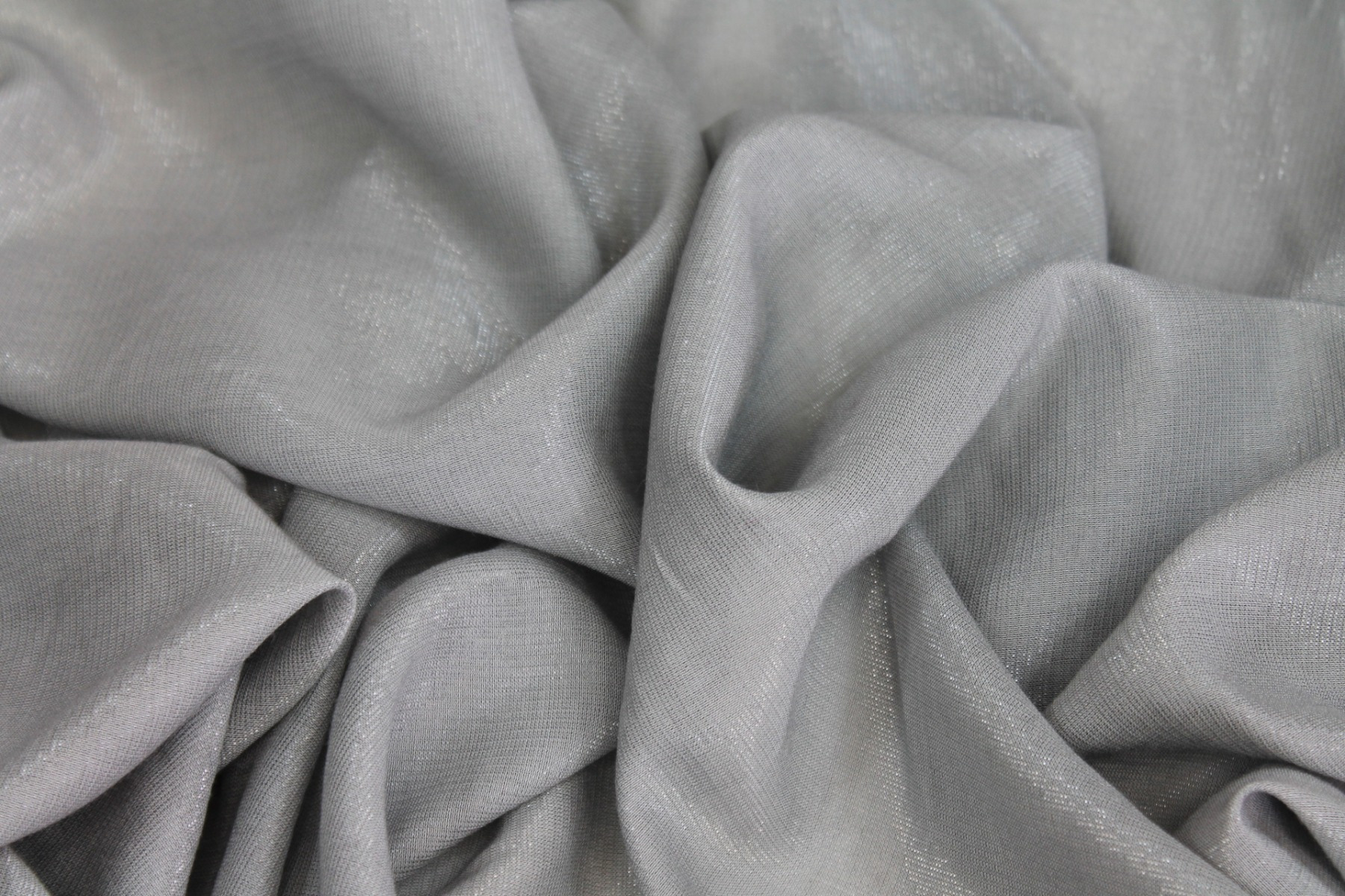 Soft Sheer Lurex Fabric - Grey, image 3 of 7
