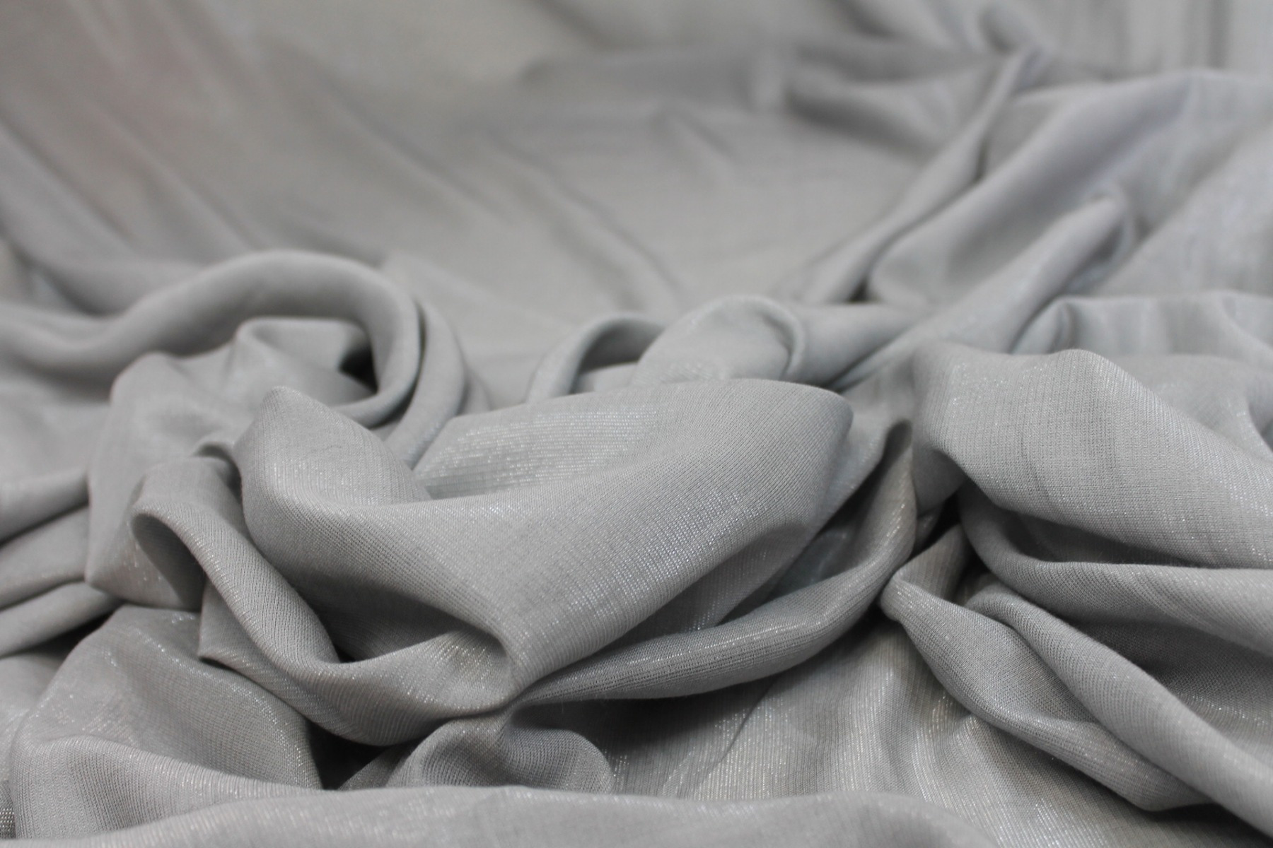 Soft Sheer Lurex Fabric - Grey, image 4 of 7