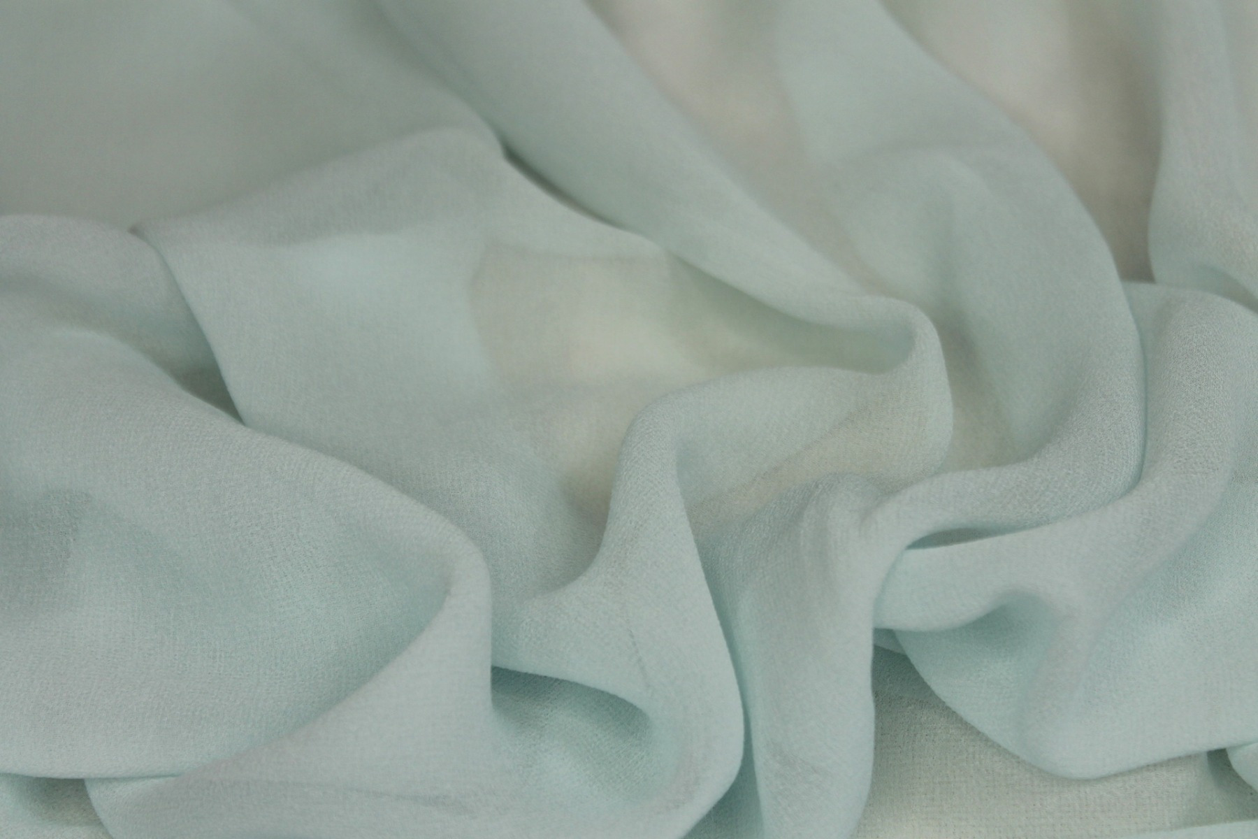 Pale Mint Silk Georgette - 110-112cm wide fabric, image 3 of 8