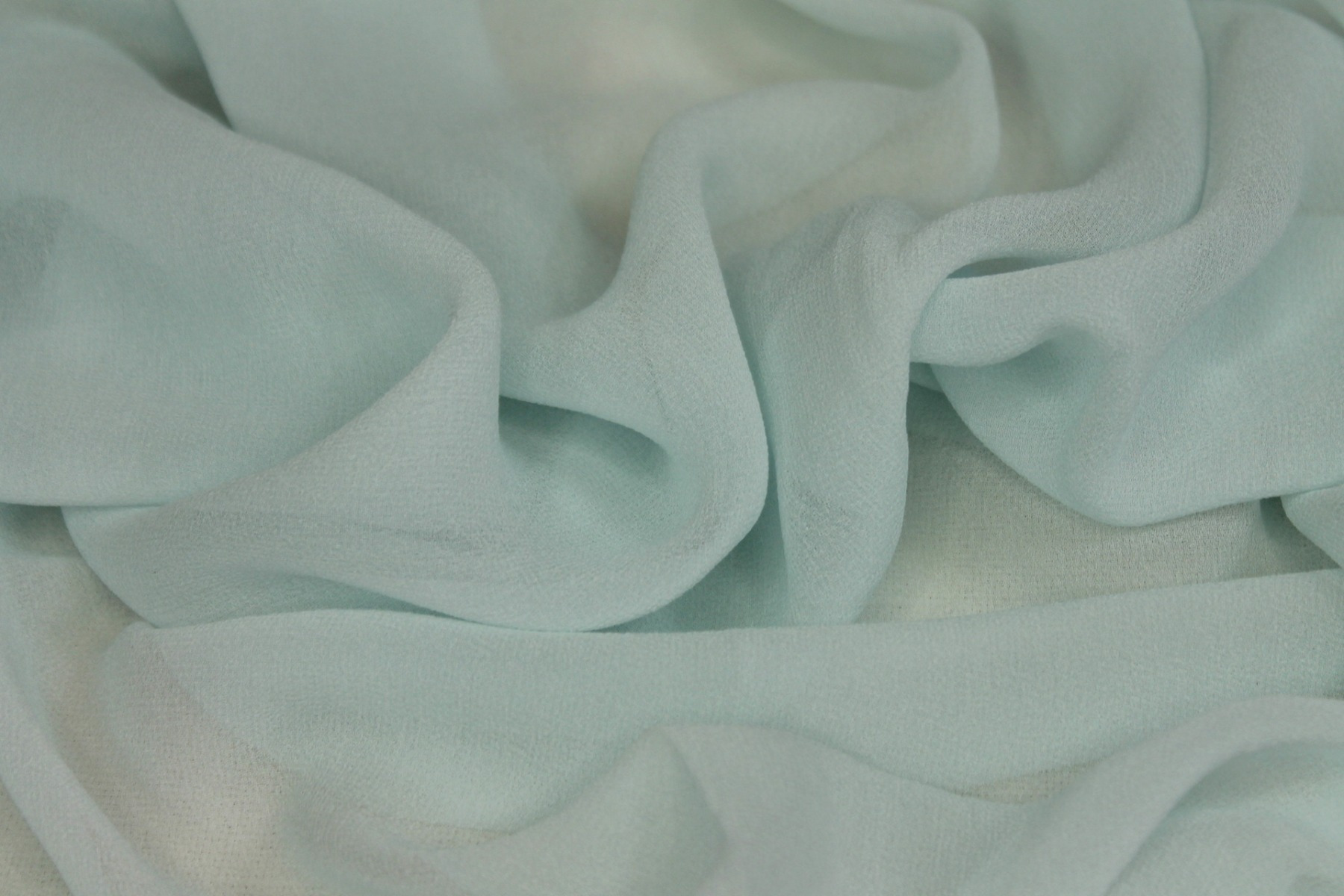 Pale Mint Silk Georgette - 110-112cm wide fabric, image 4 of 8