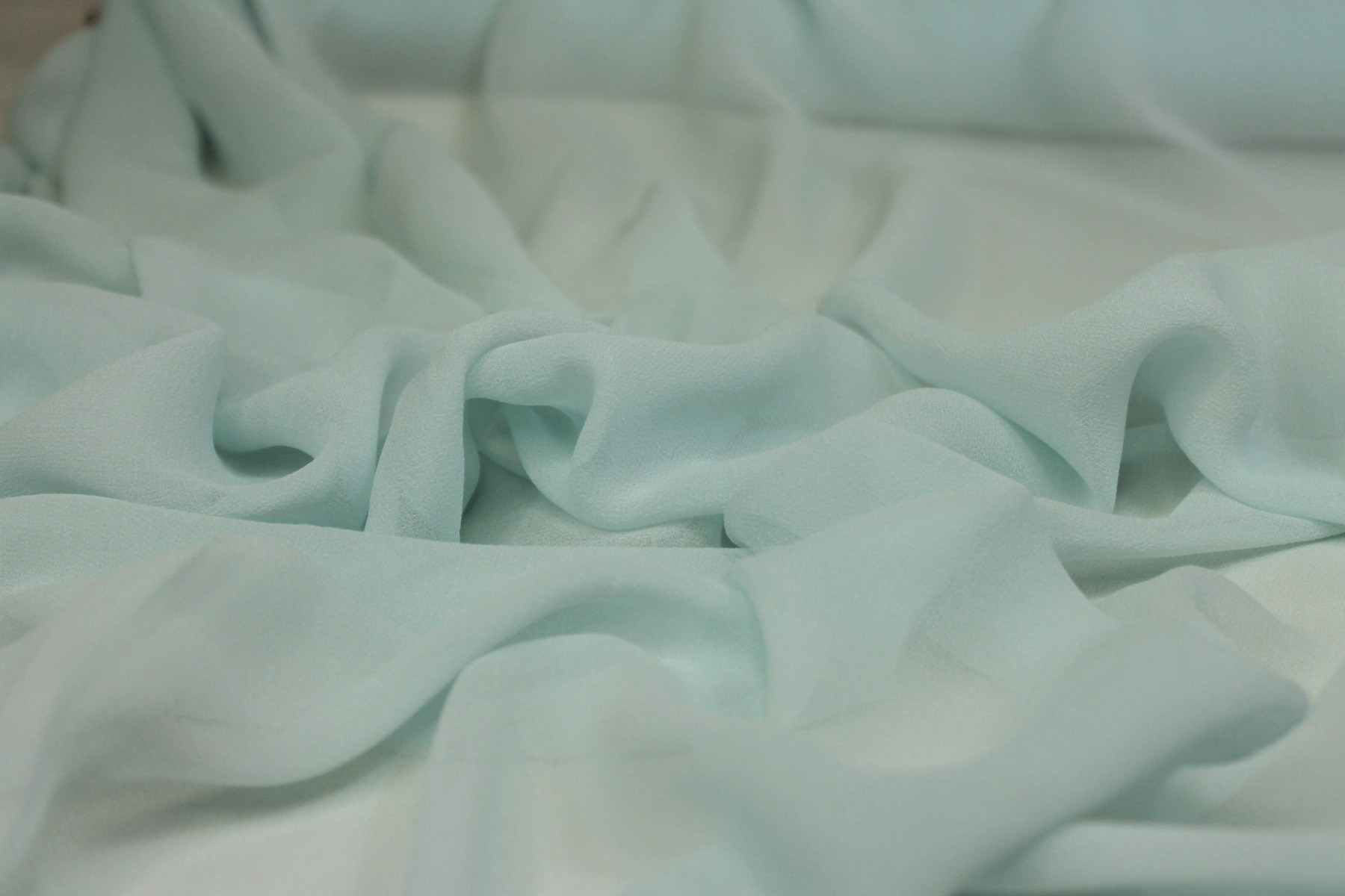 Pale Mint Silk Georgette - 110-112cm wide fabric, image 5 of 8