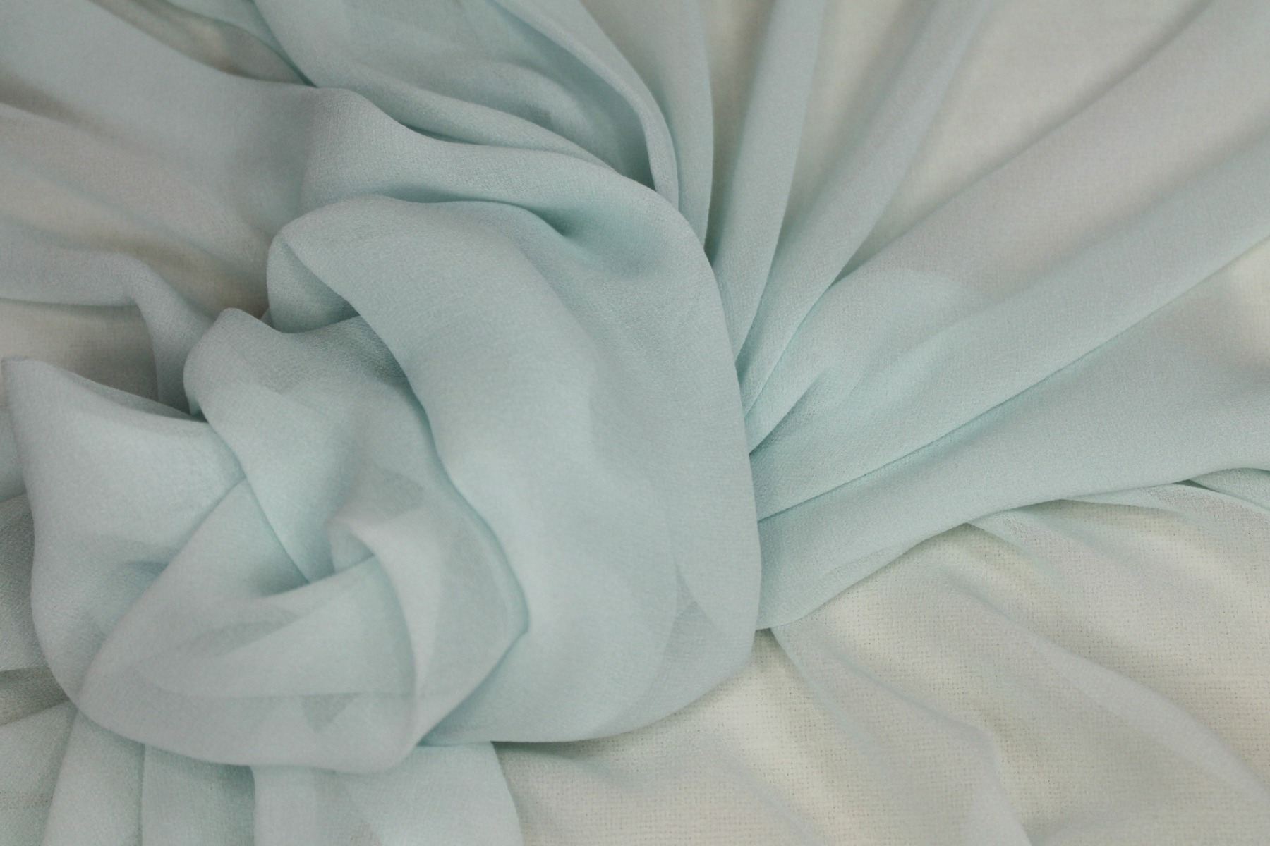 Pale Mint Silk Georgette - 110-112cm wide fabric, image 6 of 8