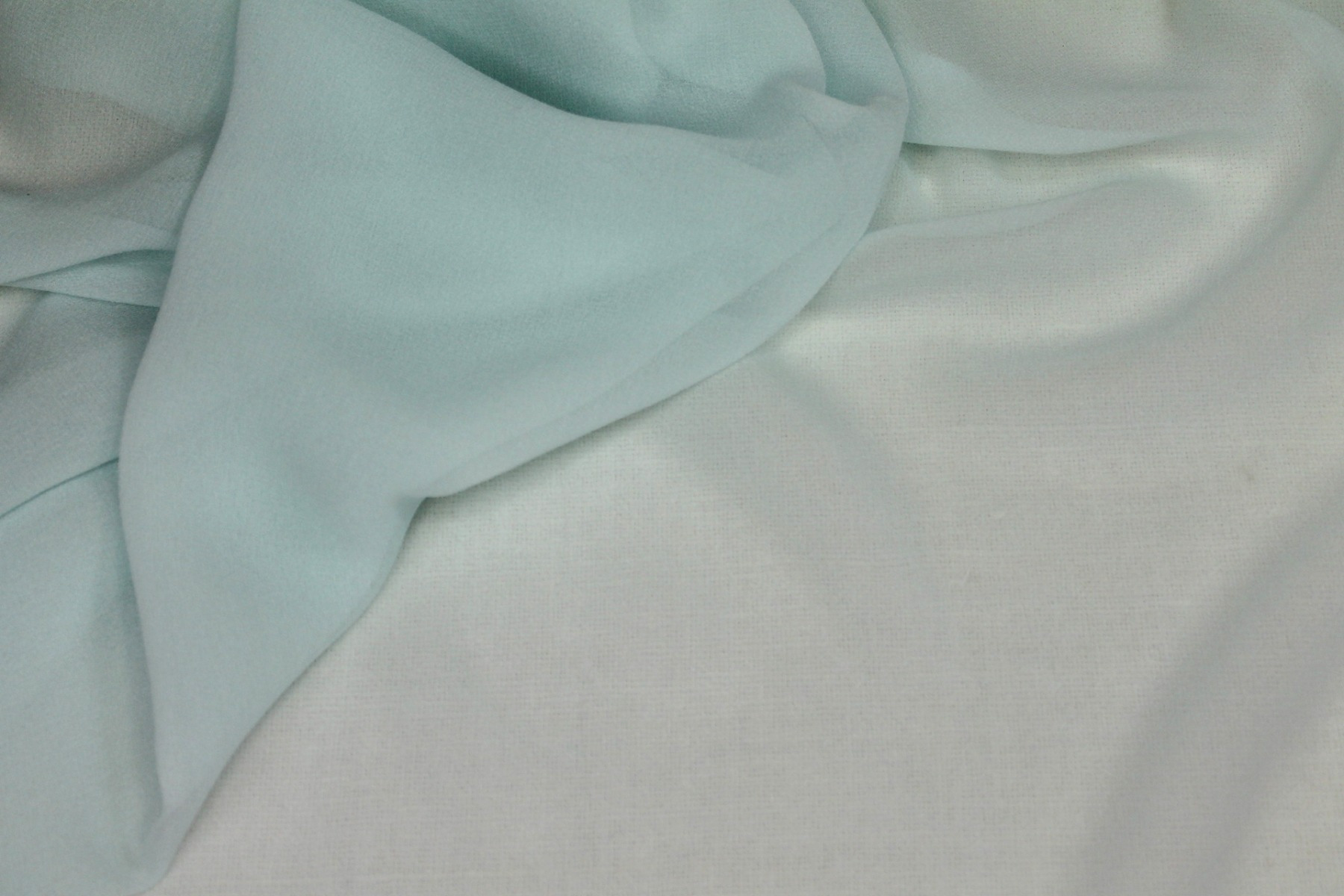 Pale Mint Silk Georgette - 110-112cm wide fabric, image 7 of 8