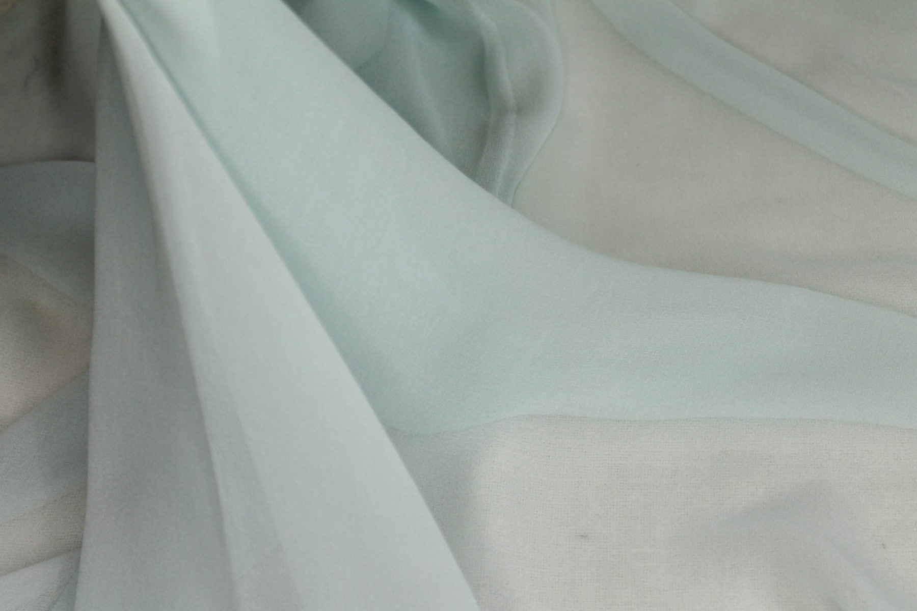 Pale Mint Silk Georgette - 110-112cm wide fabric, image 8 of 8