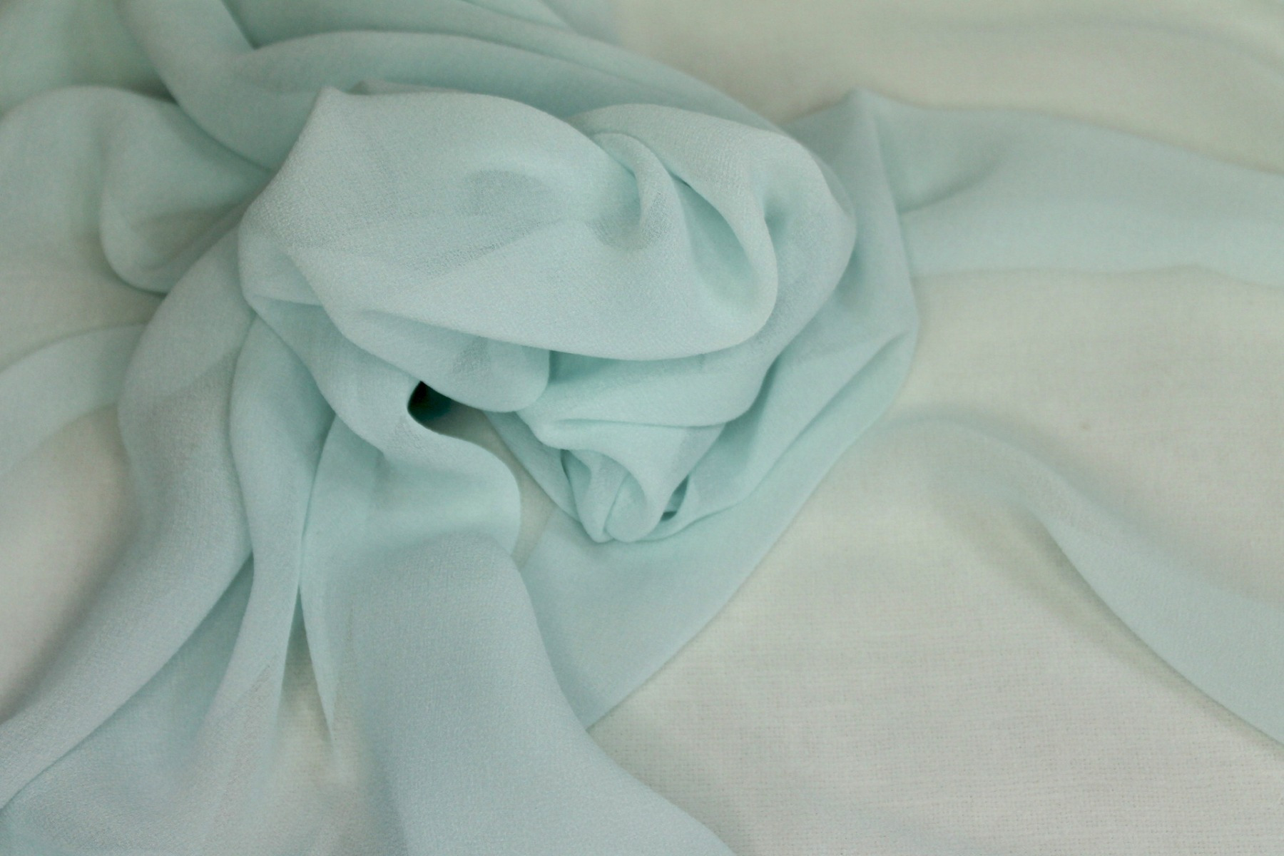 Pale Mint Silk Georgette - 110-112cm wide fabric