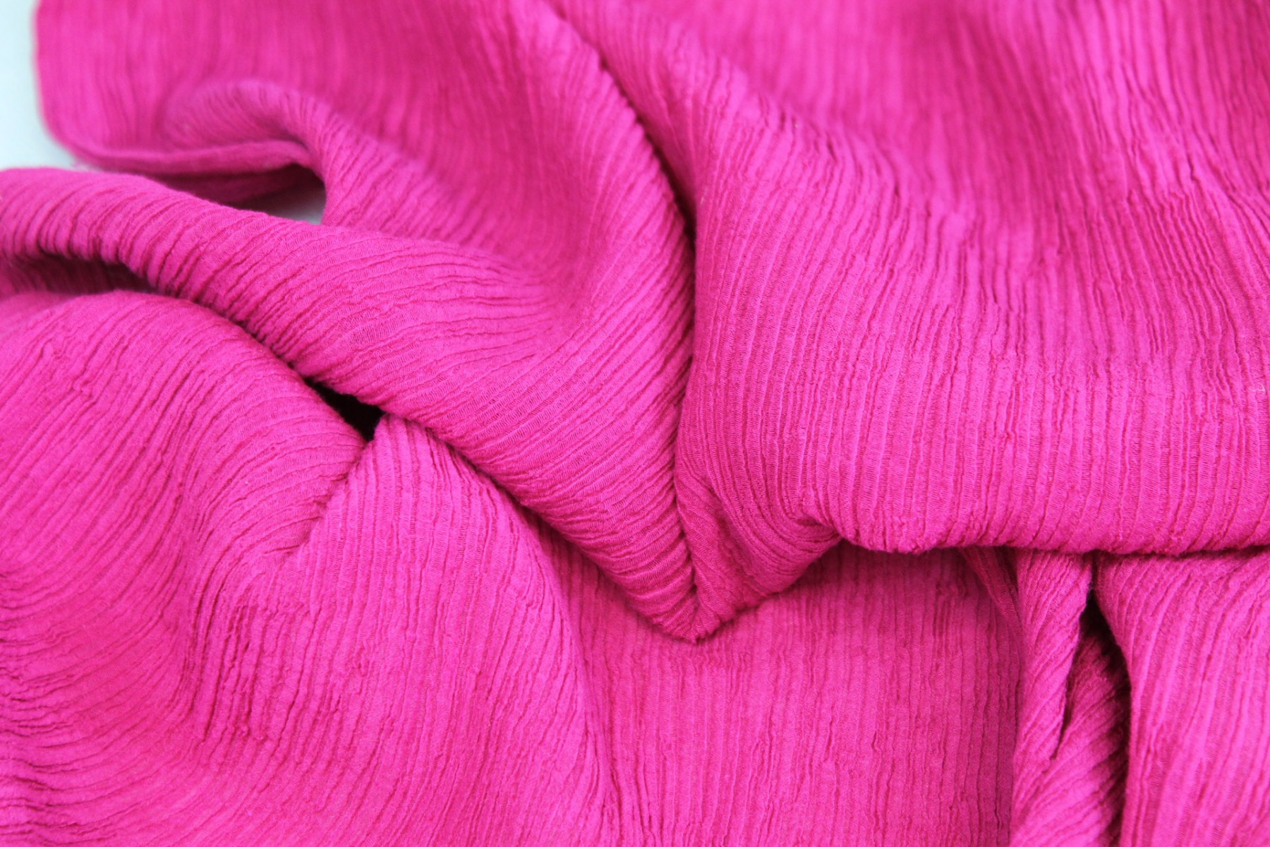 Pleated Silk and Cotton - Pink fabric, image 2 of 5