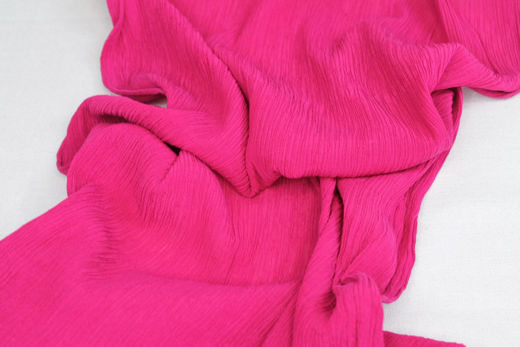 Pleated Silk and Cotton - Pink fabric, image 3 of 5