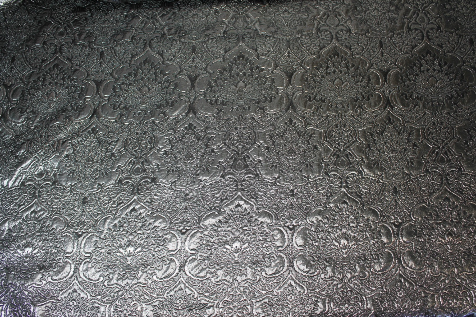 Anthracite Grey Metallic Brocade fabric, image 4 of 8