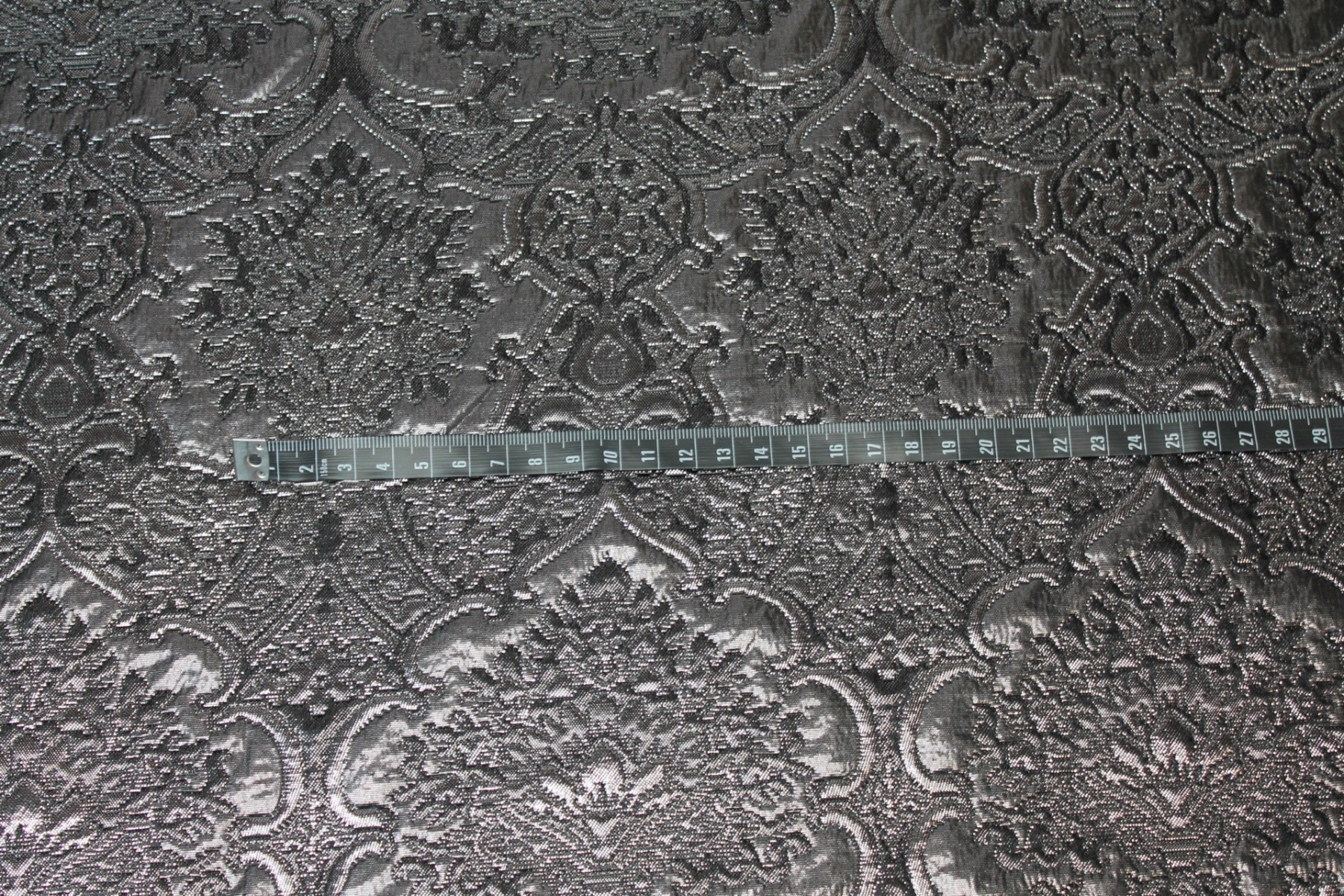 Anthracite Grey Metallic Brocade fabric, image 5 of 8