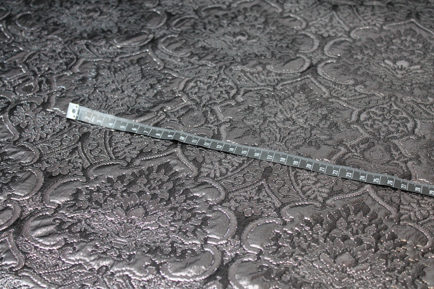 Anthracite Grey Metallic Brocade fabric, image 6 of 8