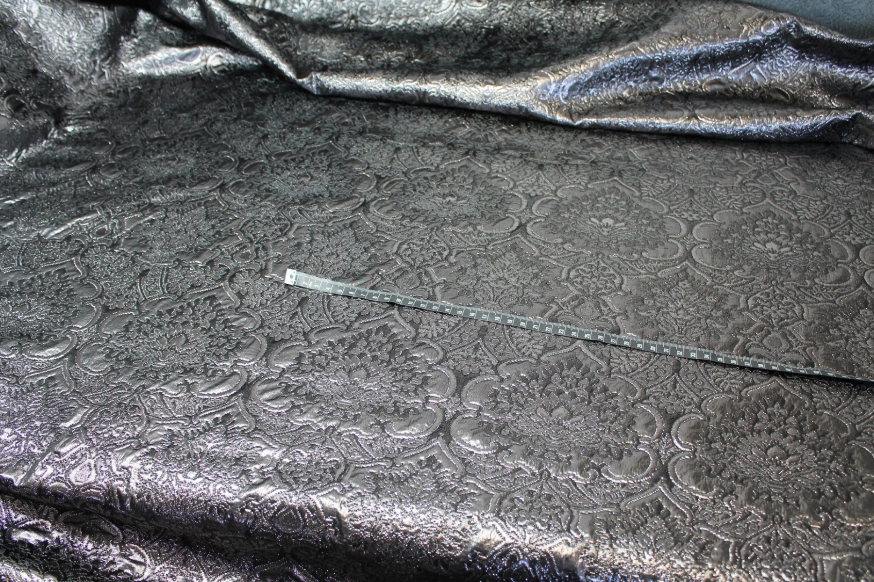 Anthracite Grey Metallic Brocade fabric, image 7 of 8