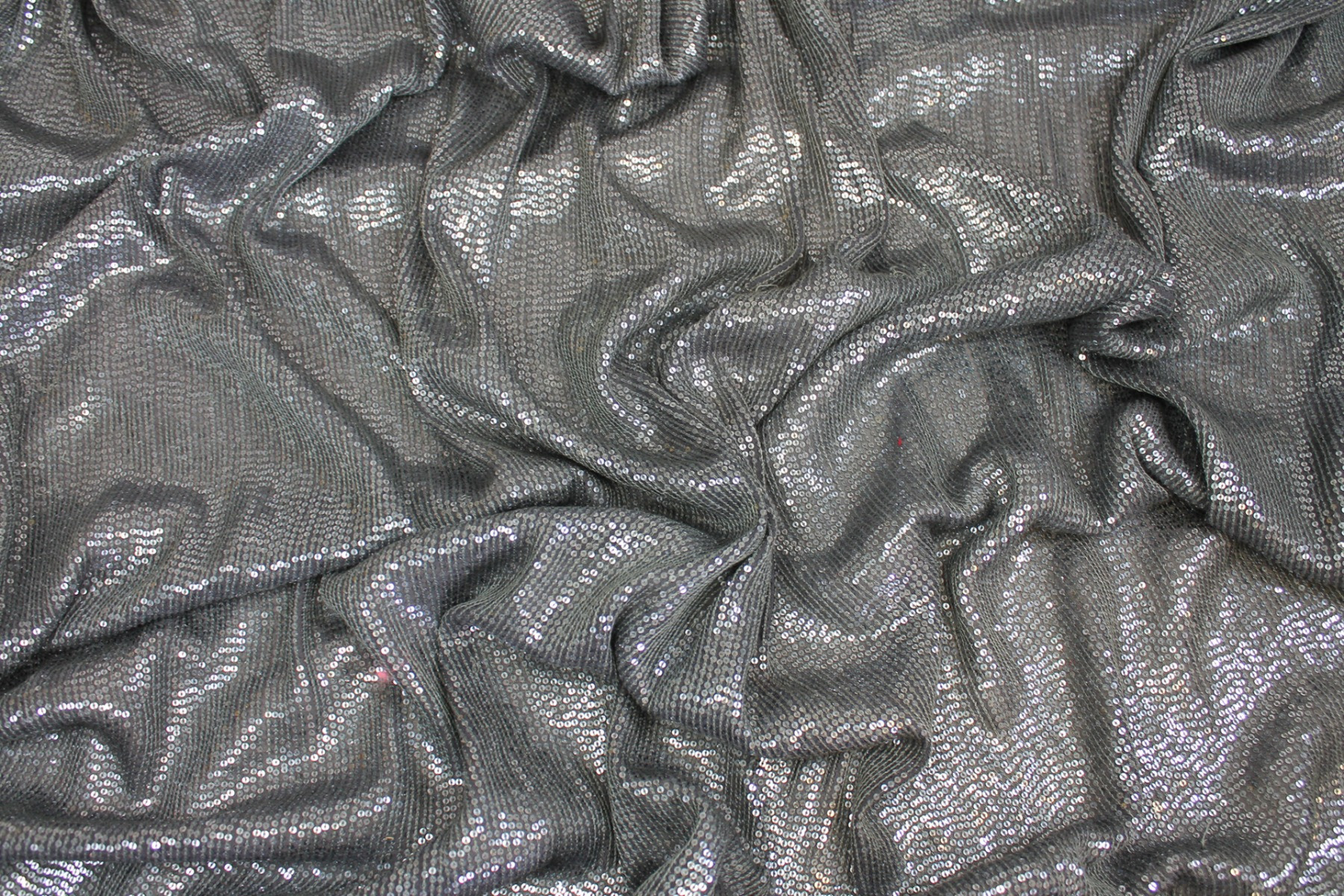 Micro Sequin On Silk Chiffon - Anthracite fabric, image 2 of 7
