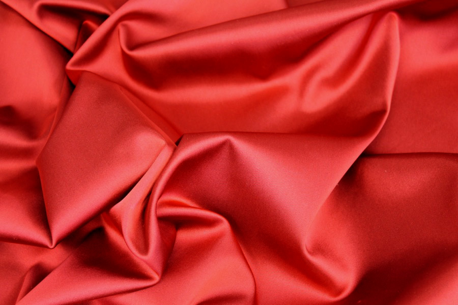 Stretch Duchesse Satin - Brick Red fabric, image 4 of 6