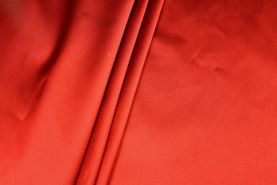 Stretch Duchesse Satin - Brick Red fabric, image 6 of 6