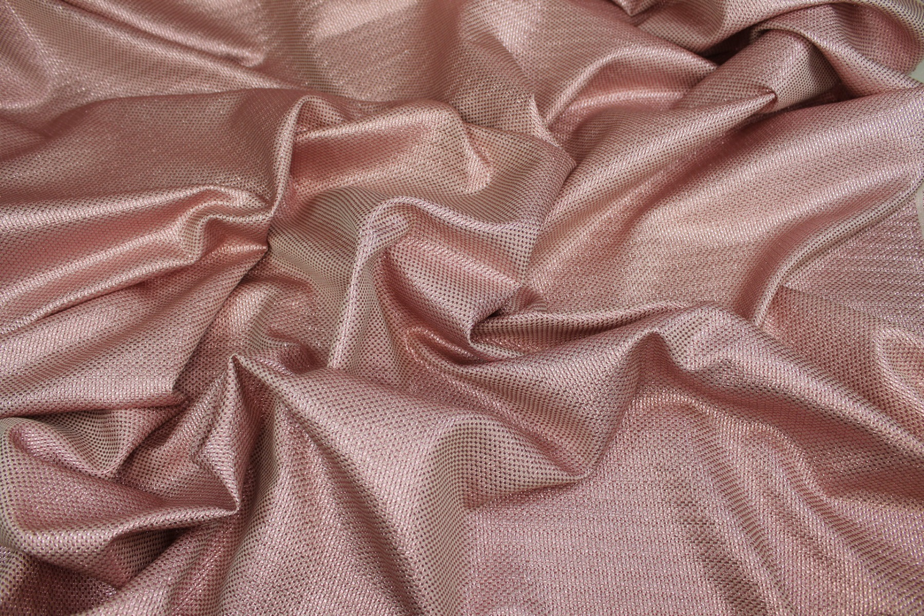 Metallic Texture Basket Weave - Pink Ivory fabric, image 2 of 8