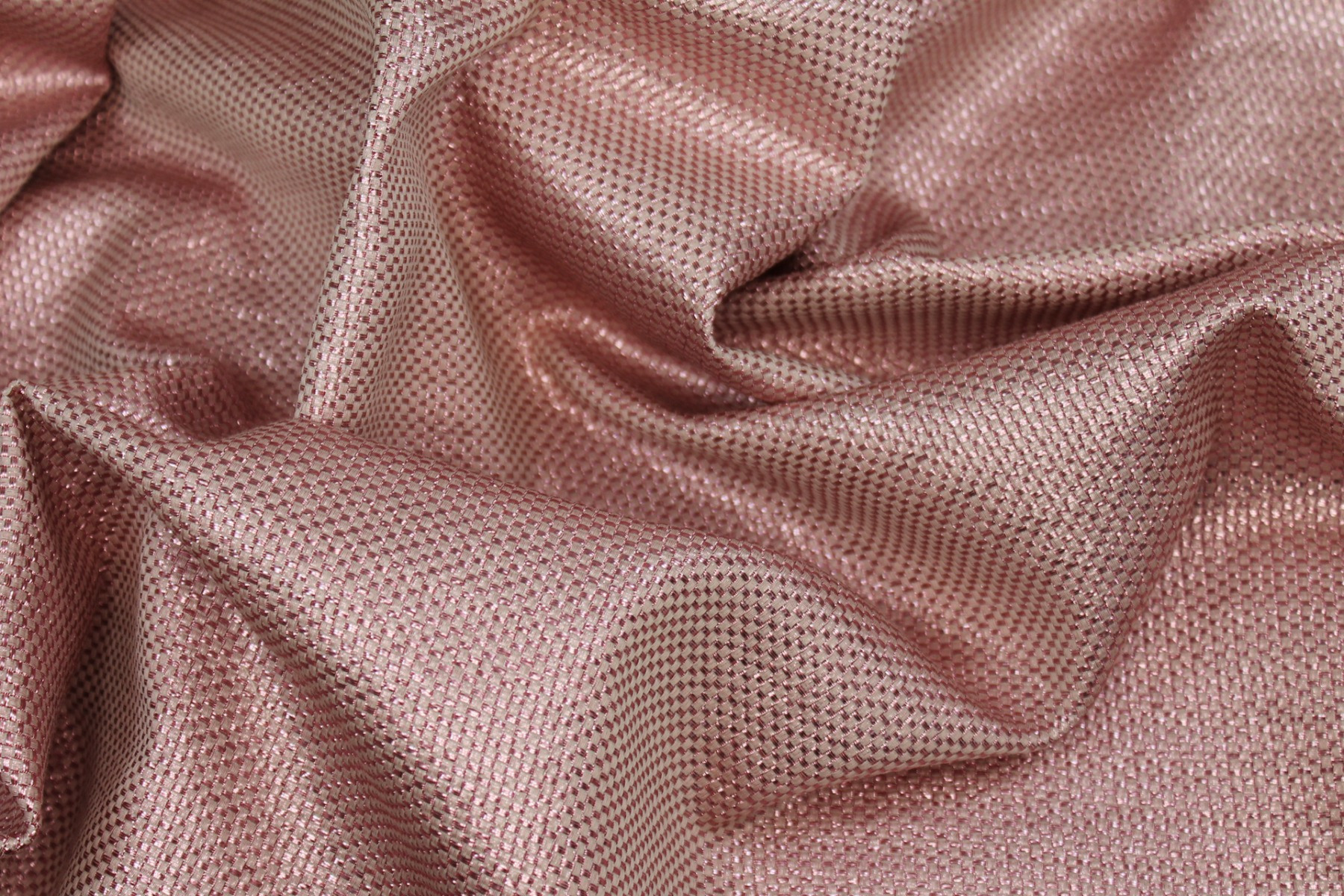 Metallic Texture Basket Weave - Pink Ivory fabric, image 3 of 8