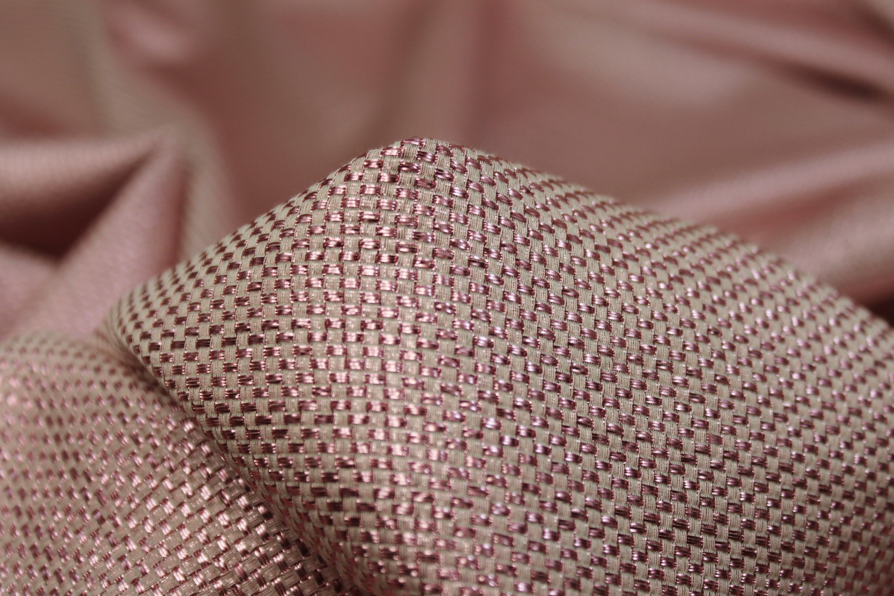 Metallic Texture Basket Weave - Pink Ivory fabric, image 5 of 8