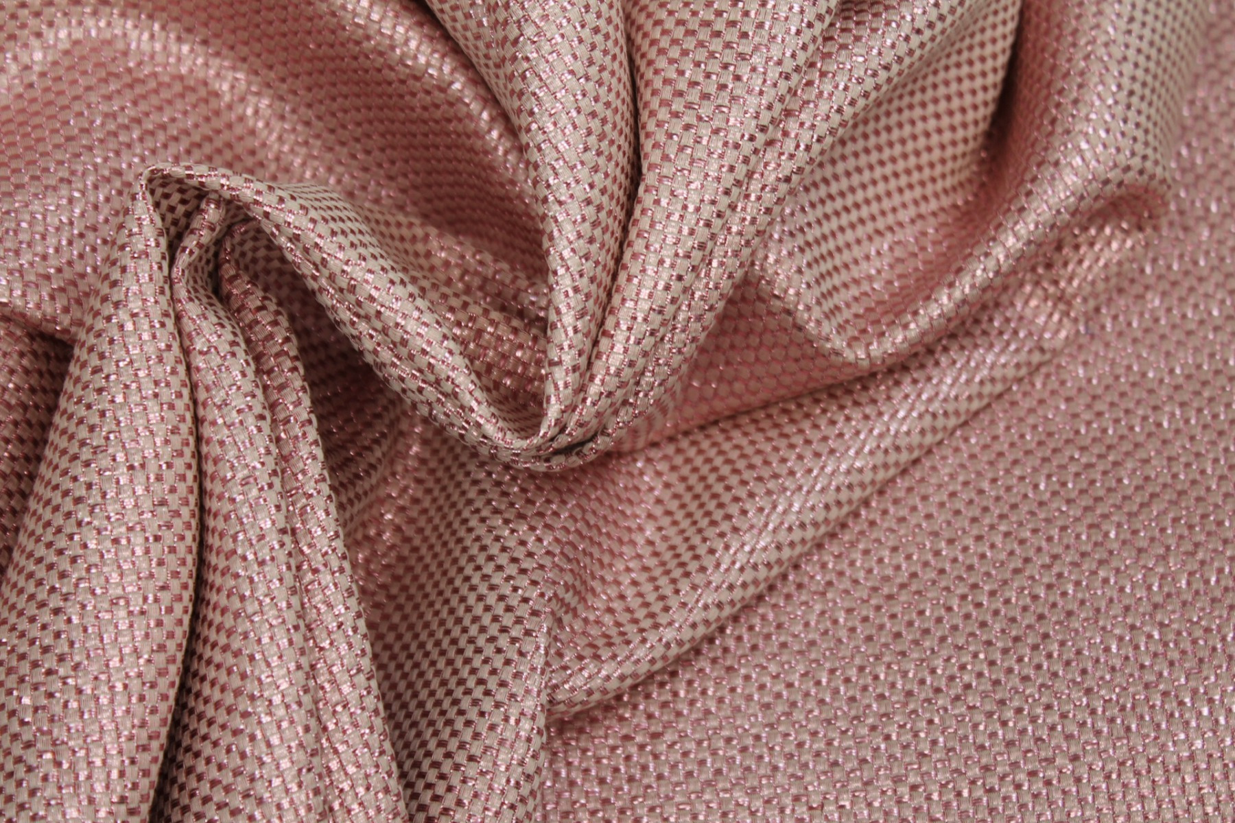 Metallic Texture Basket Weave - Pink Ivory fabric