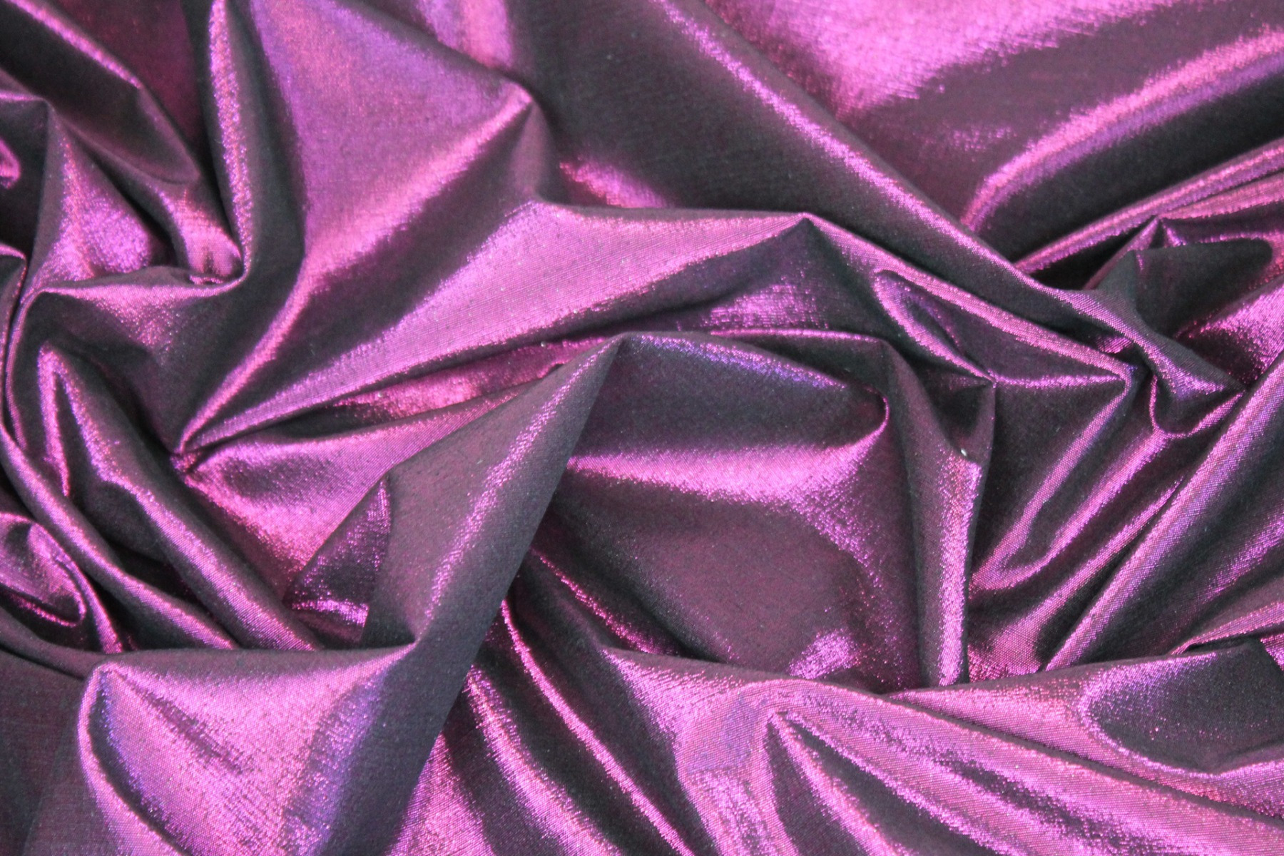 Metallic Silk Noil - Black shot African Violet fabric, image 3 of 8