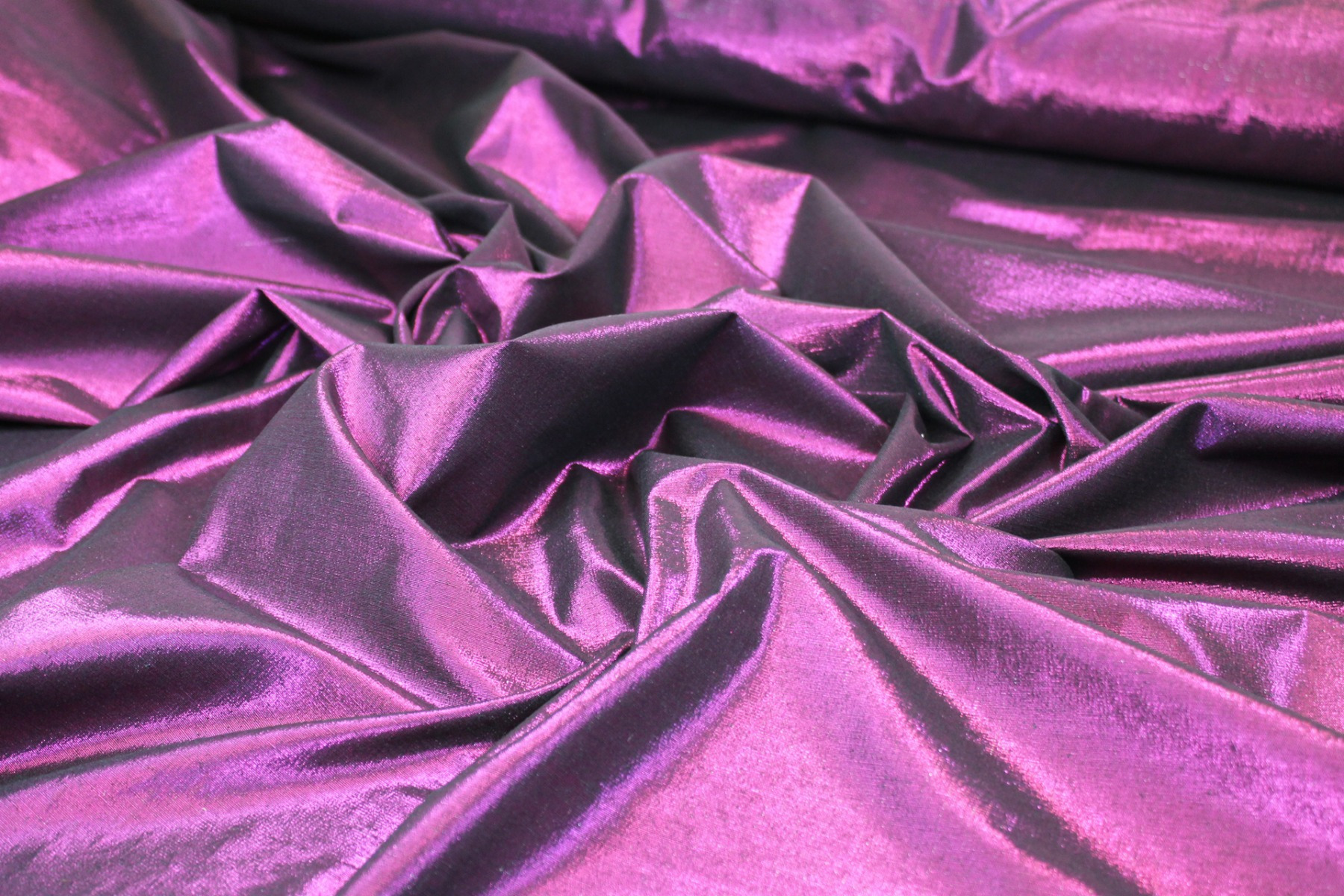 Metallic Silk Noil - Black shot African Violet fabric, image 4 of 8