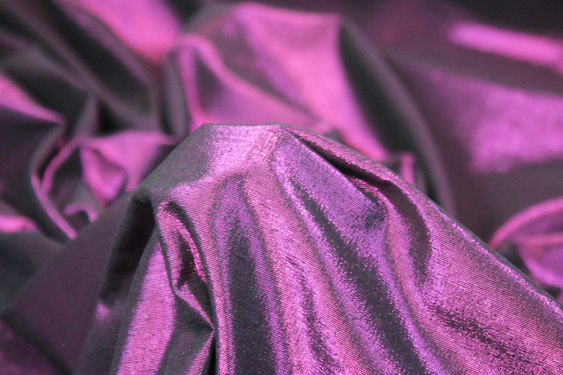 Metallic Silk Noil - Black shot African Violet fabric, image 5 of 8