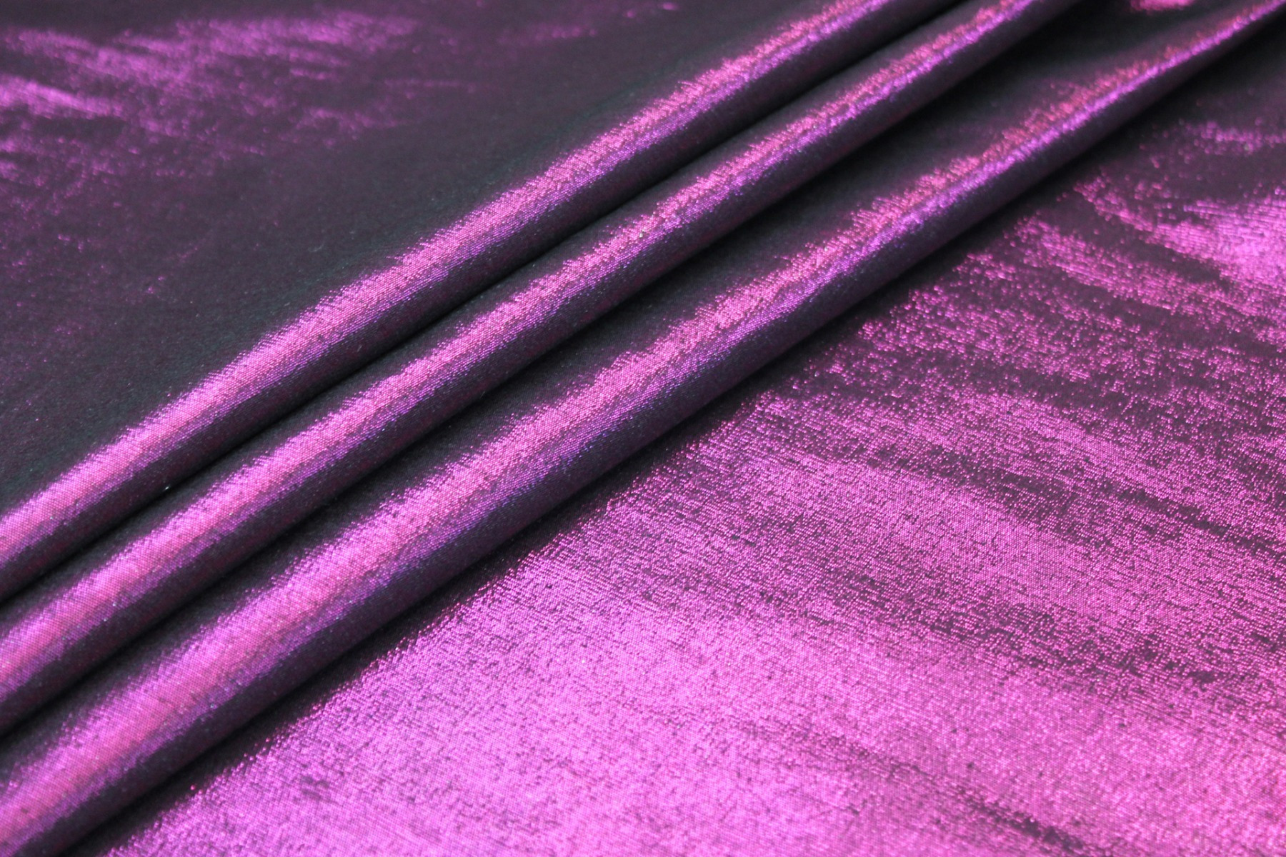 Metallic Silk Noil - Black shot African Violet fabric, image 6 of 8