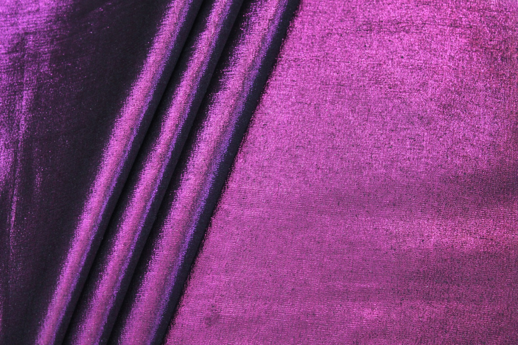 Metallic Silk Noil - Black shot African Violet fabric, image 7 of 8