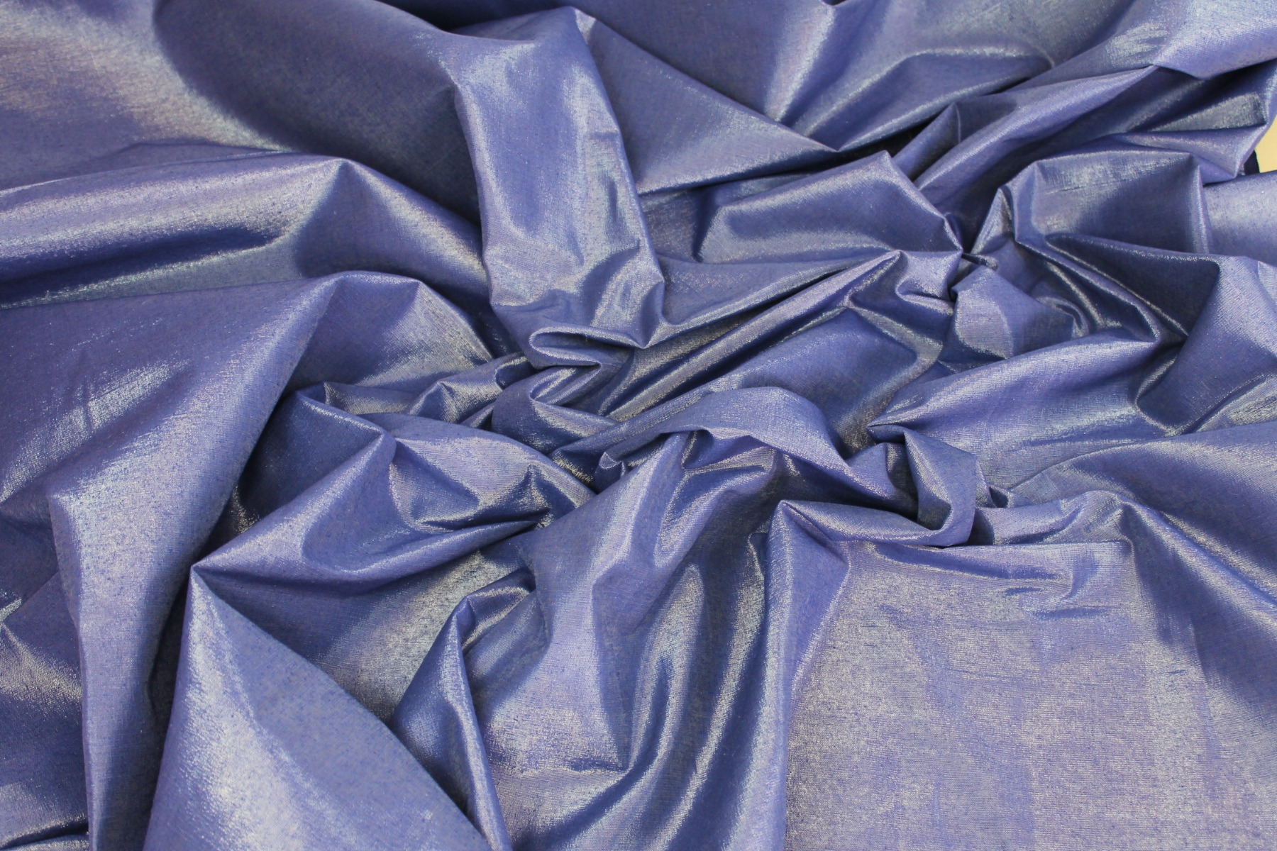 Metallic Silk Noil - Blue shot Clear fabric, image 2 of 7