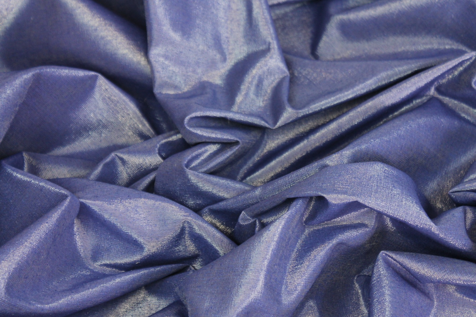Metallic Silk Noil - Blue shot Clear fabric, image 3 of 7