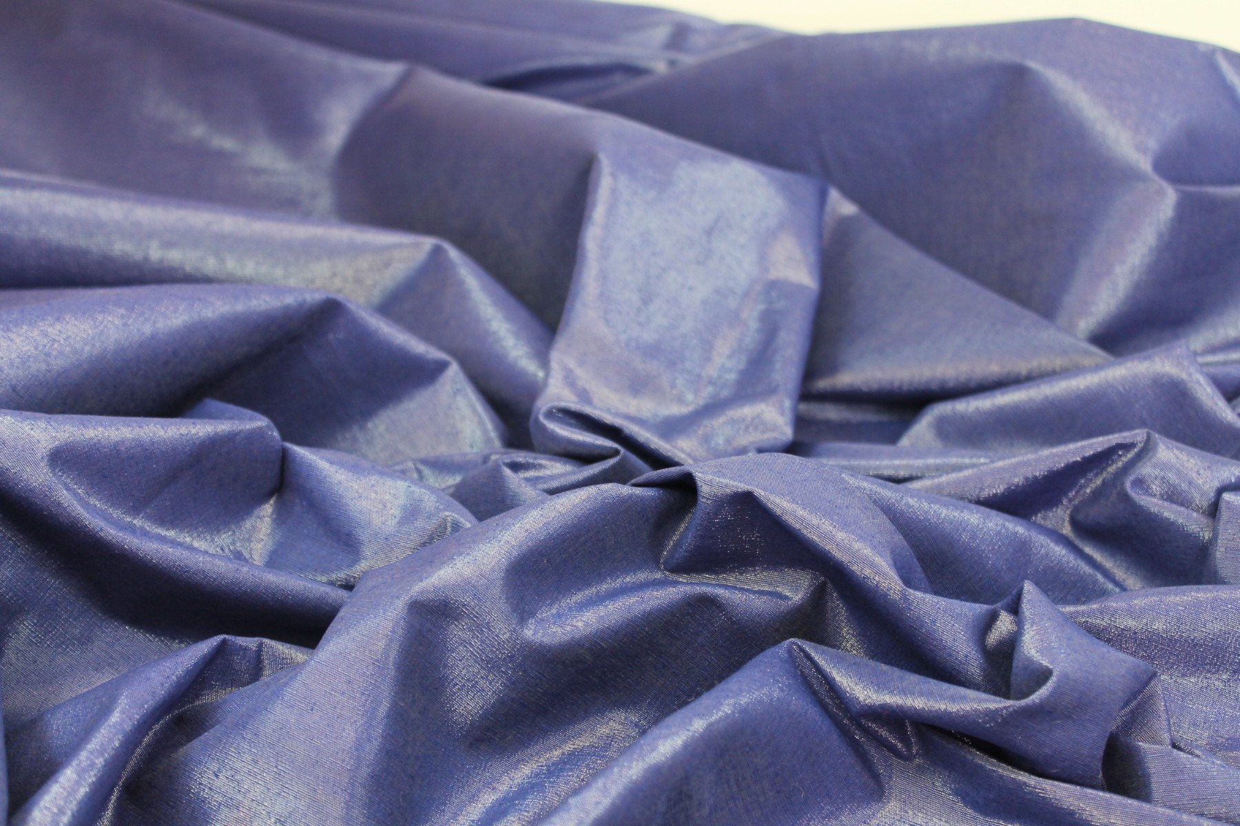 Metallic Silk Noil - Blue shot Clear fabric, image 4 of 7