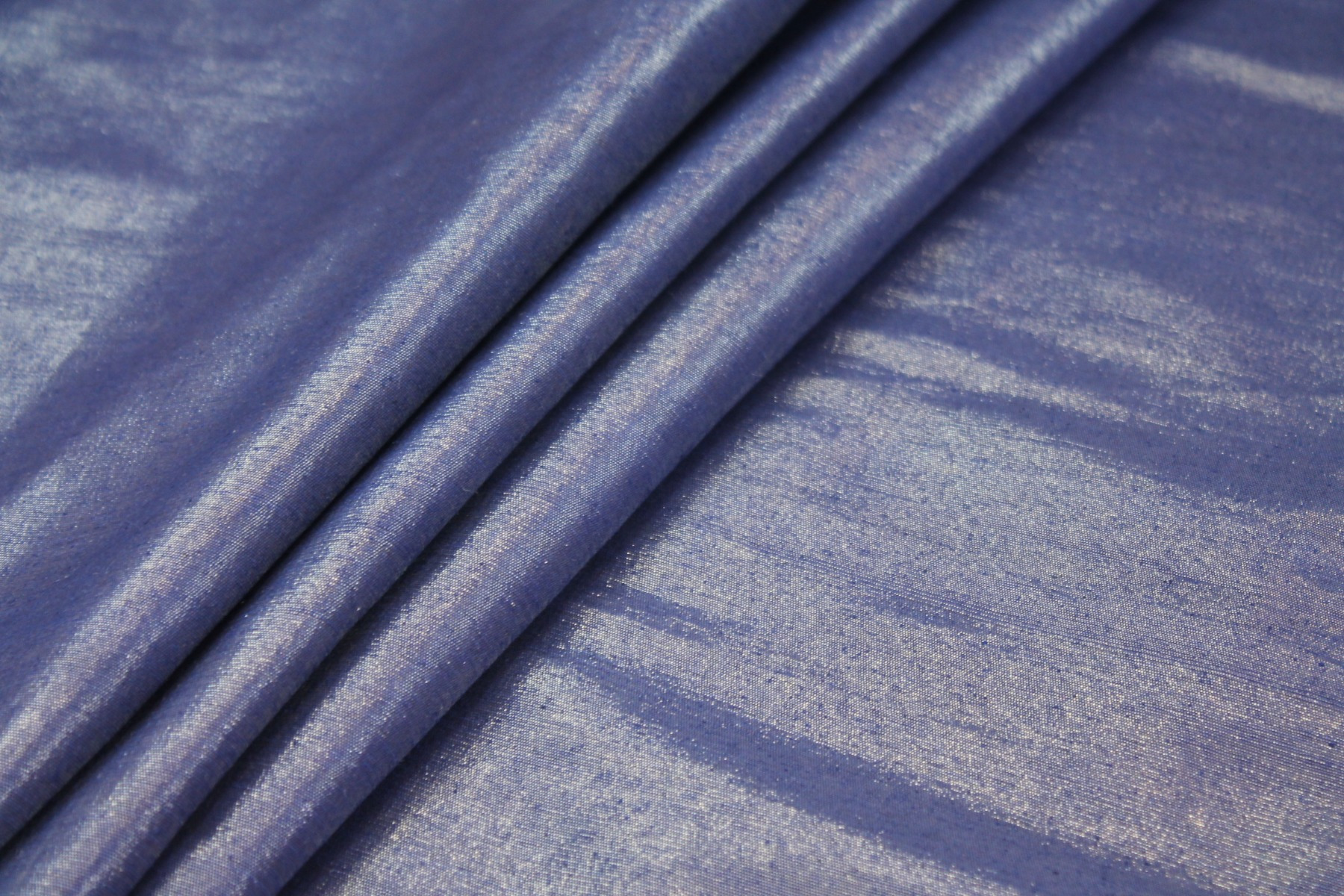 Metallic Silk Noil - Blue shot Clear fabric, image 5 of 7