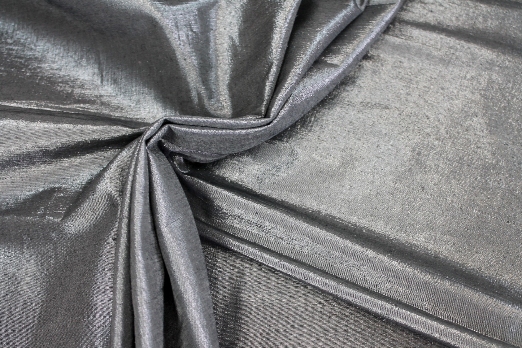 Metallic Silk Noil - Black shot Clear fabric, image 7 of 7