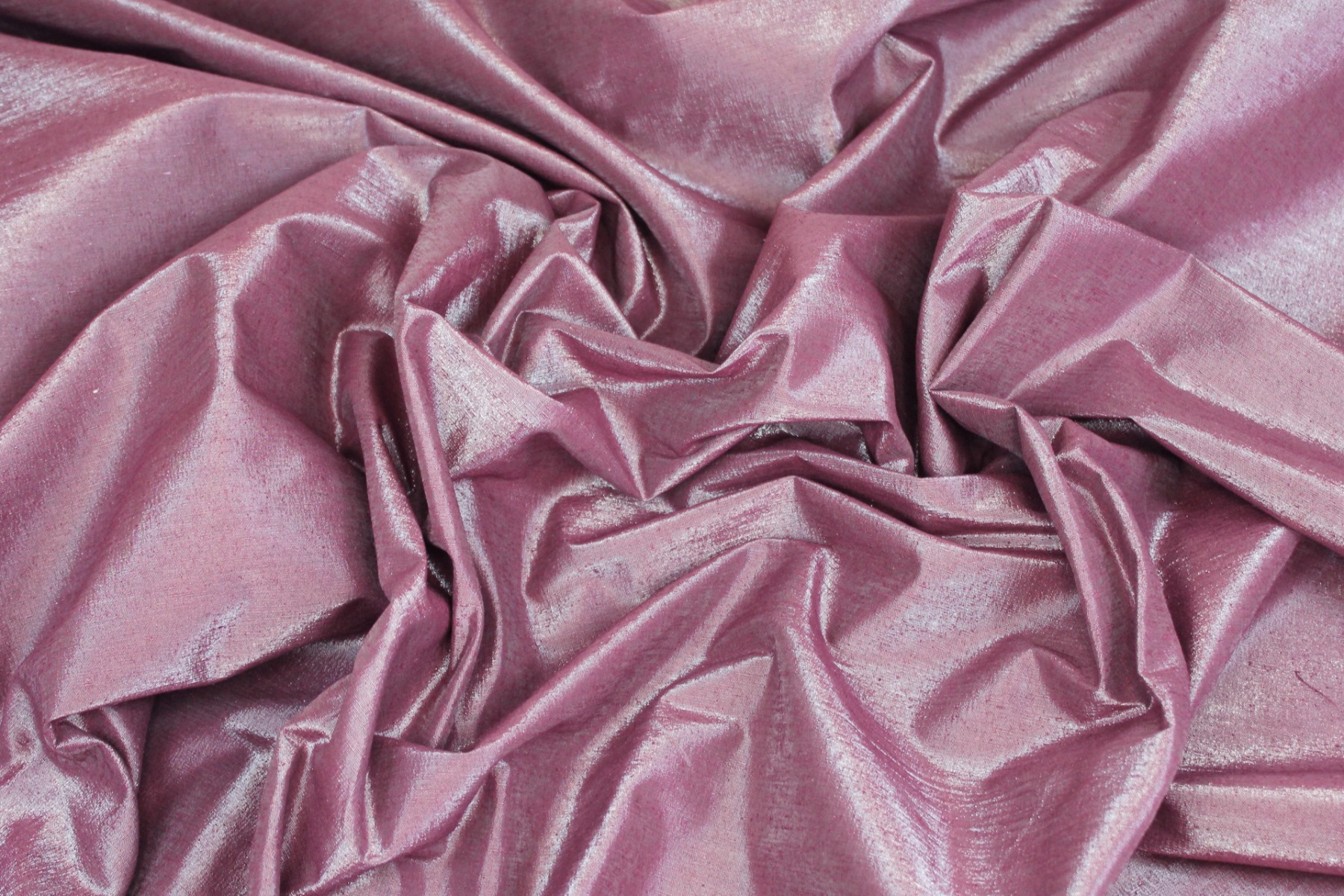 Metallic Silk Noil - Aubergine fabric, image 2 of 7