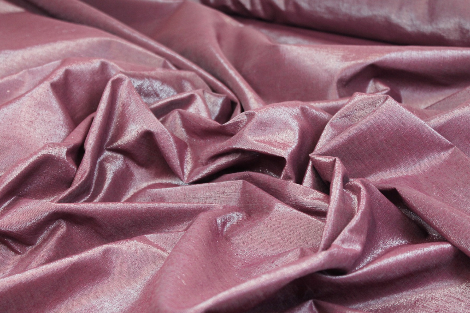 Metallic Silk Noil - Aubergine fabric, image 3 of 7