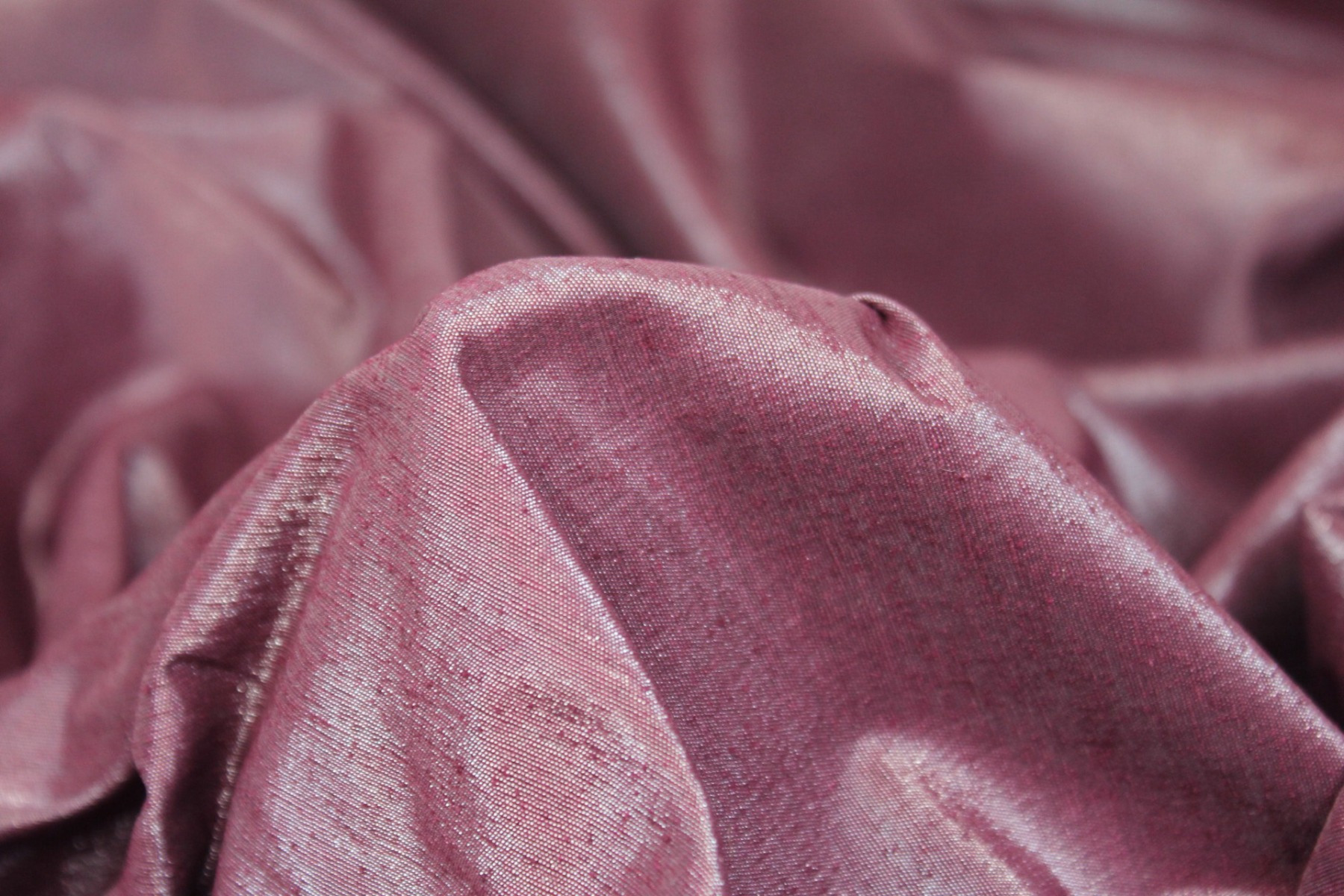 Metallic Silk Noil - Aubergine fabric, image 4 of 7