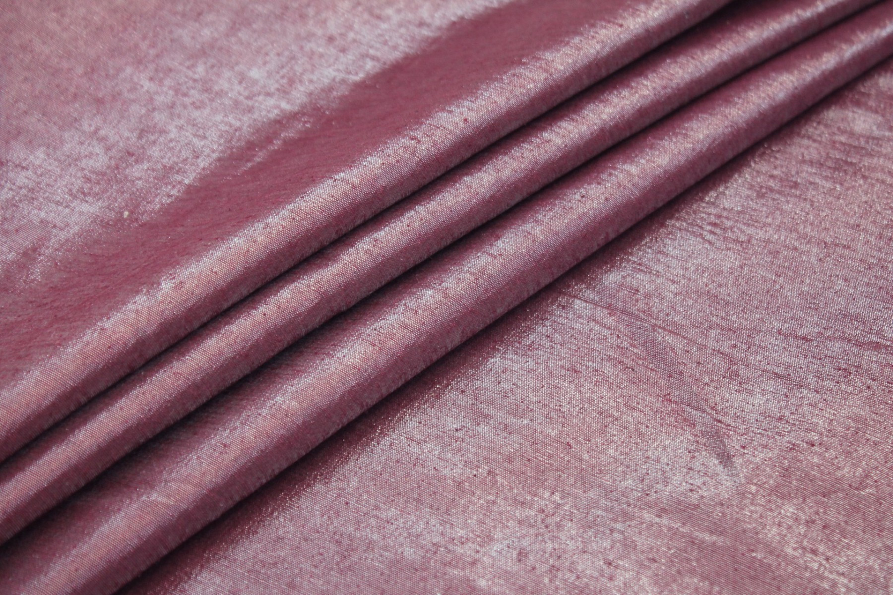 Metallic Silk Noil - Aubergine fabric, image 5 of 7