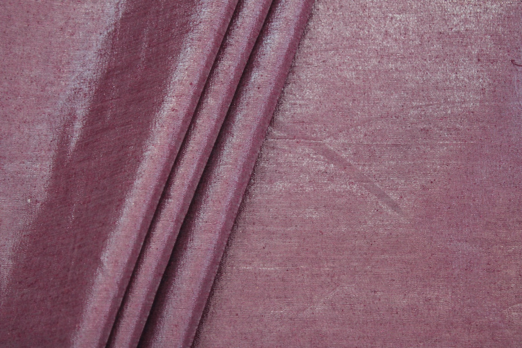 Metallic Silk Noil - Aubergine fabric, image 6 of 7