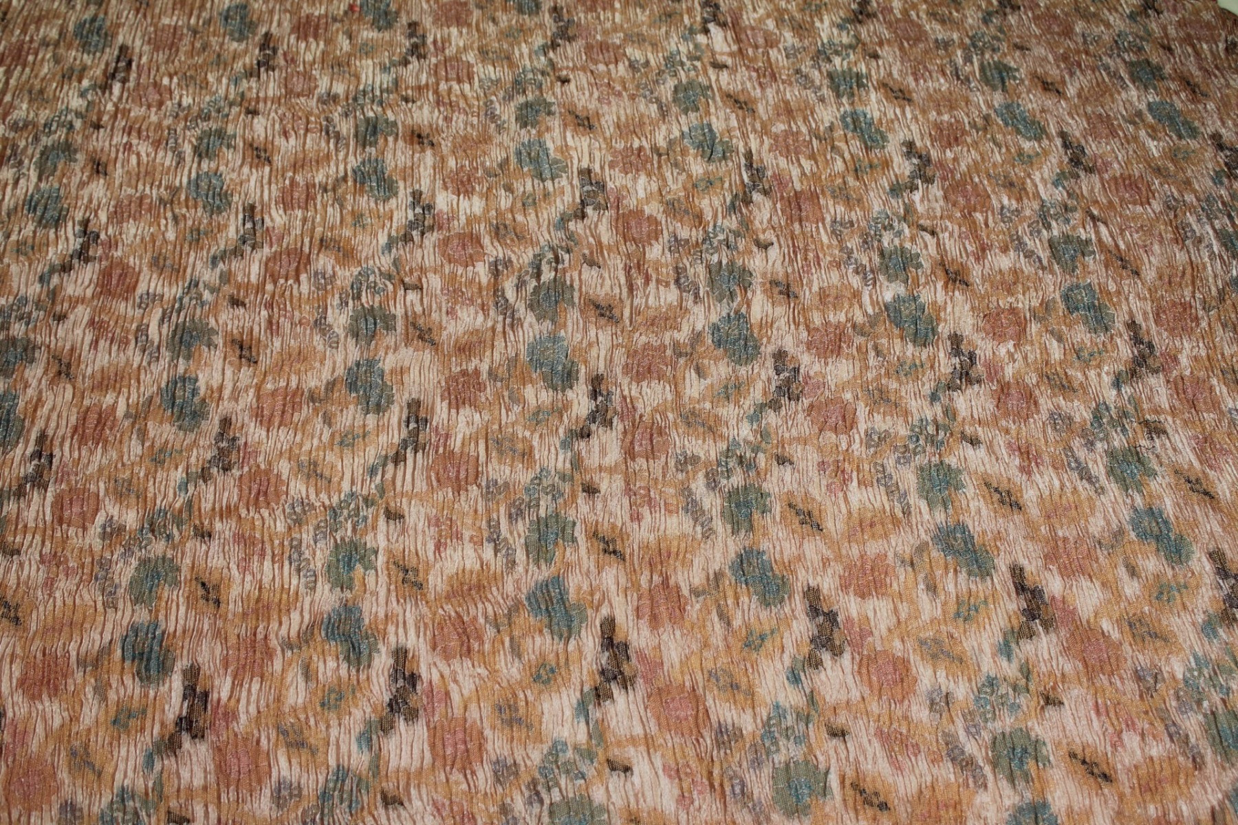 Crinkled Jacquard Metallic Organza - Copper/Orange fabric, image 4 of 6