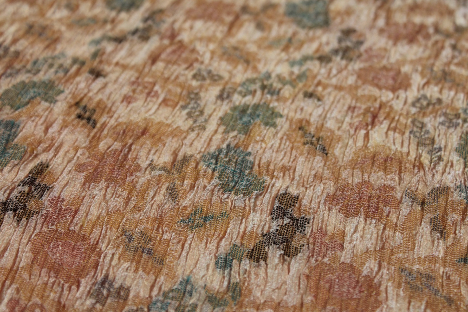 Crinkled Jacquard Metallic Organza - Copper/Orange fabric, image 5 of 6