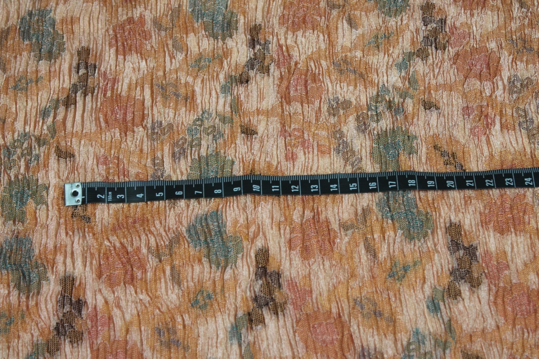 Crinkled Jacquard Metallic Organza - Copper/Orange fabric, image 6 of 6