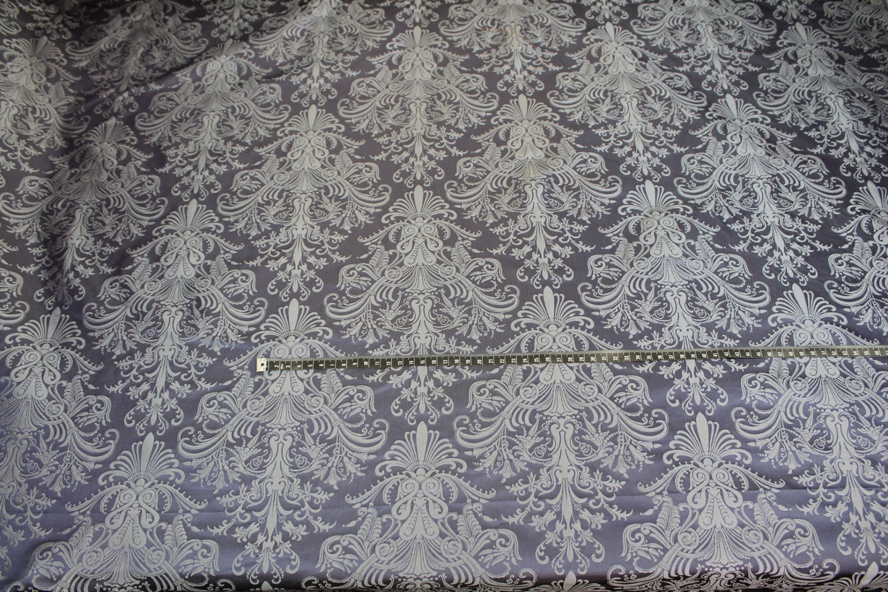 Rococo Brocade - Blue/Blue fabric, image 3 of 8